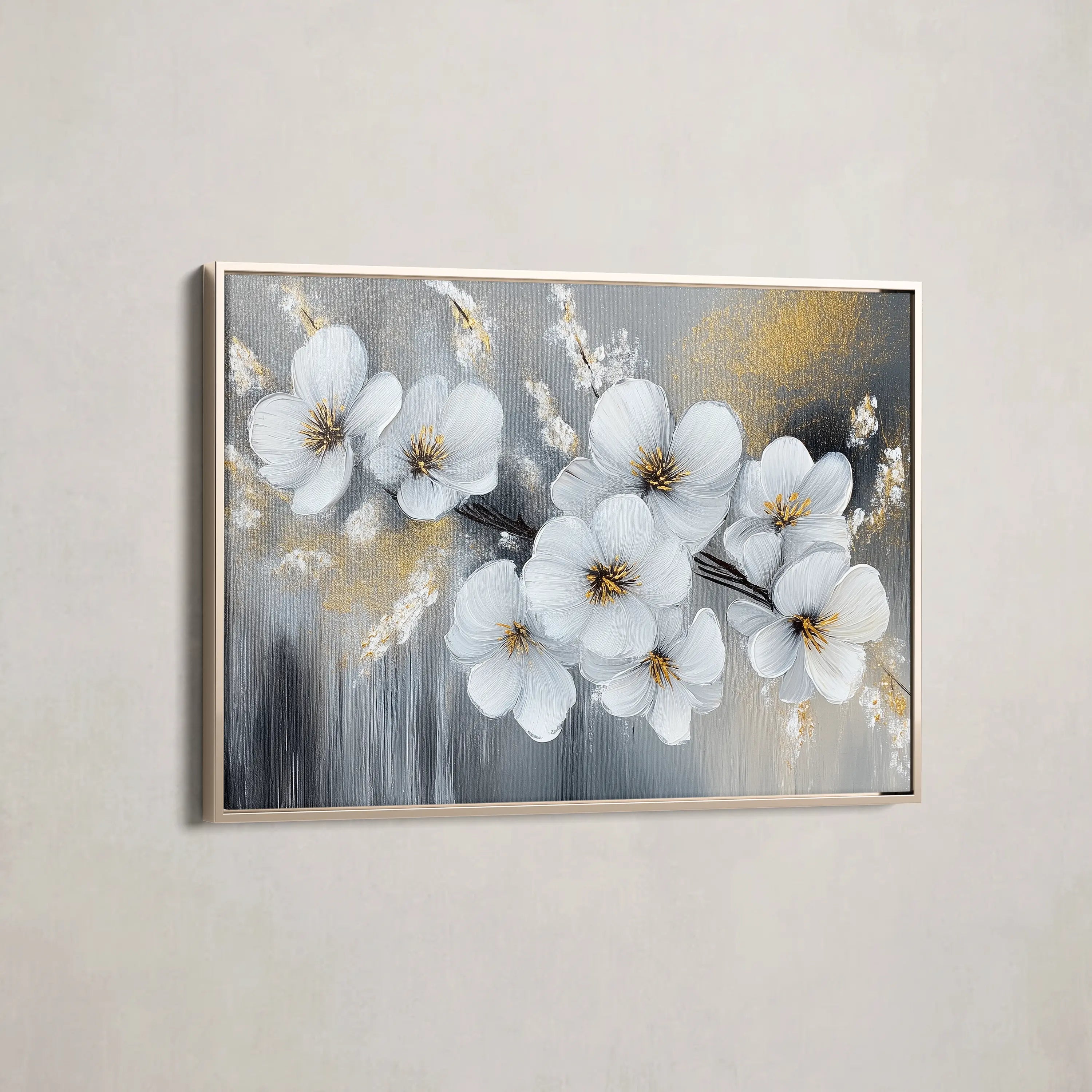 Floral Canvas Wall Art WAD790-F 90 x 60 cm / Stretched on hidden frame