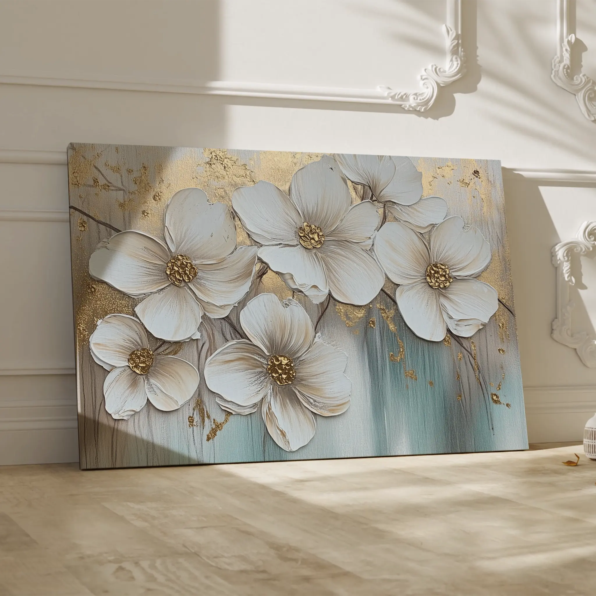 Floral Canvas Wall Art WAD791-F 90 x 60 cm / Stretched on hidden frame