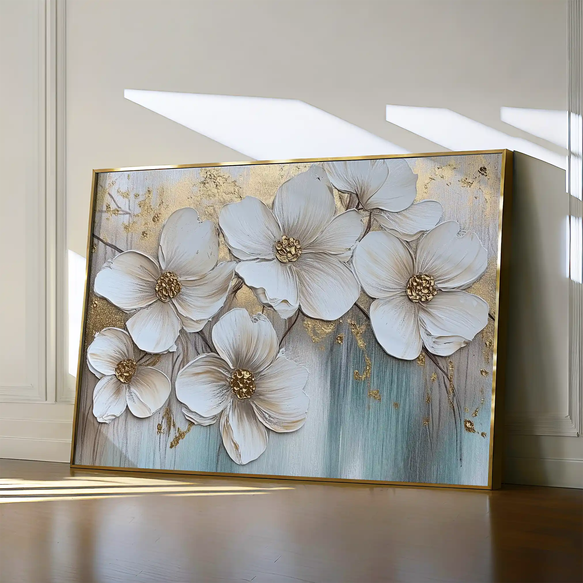 Floral Canvas Wall Art WAD791-F 90 x 60 cm / Stretched on hidden frame