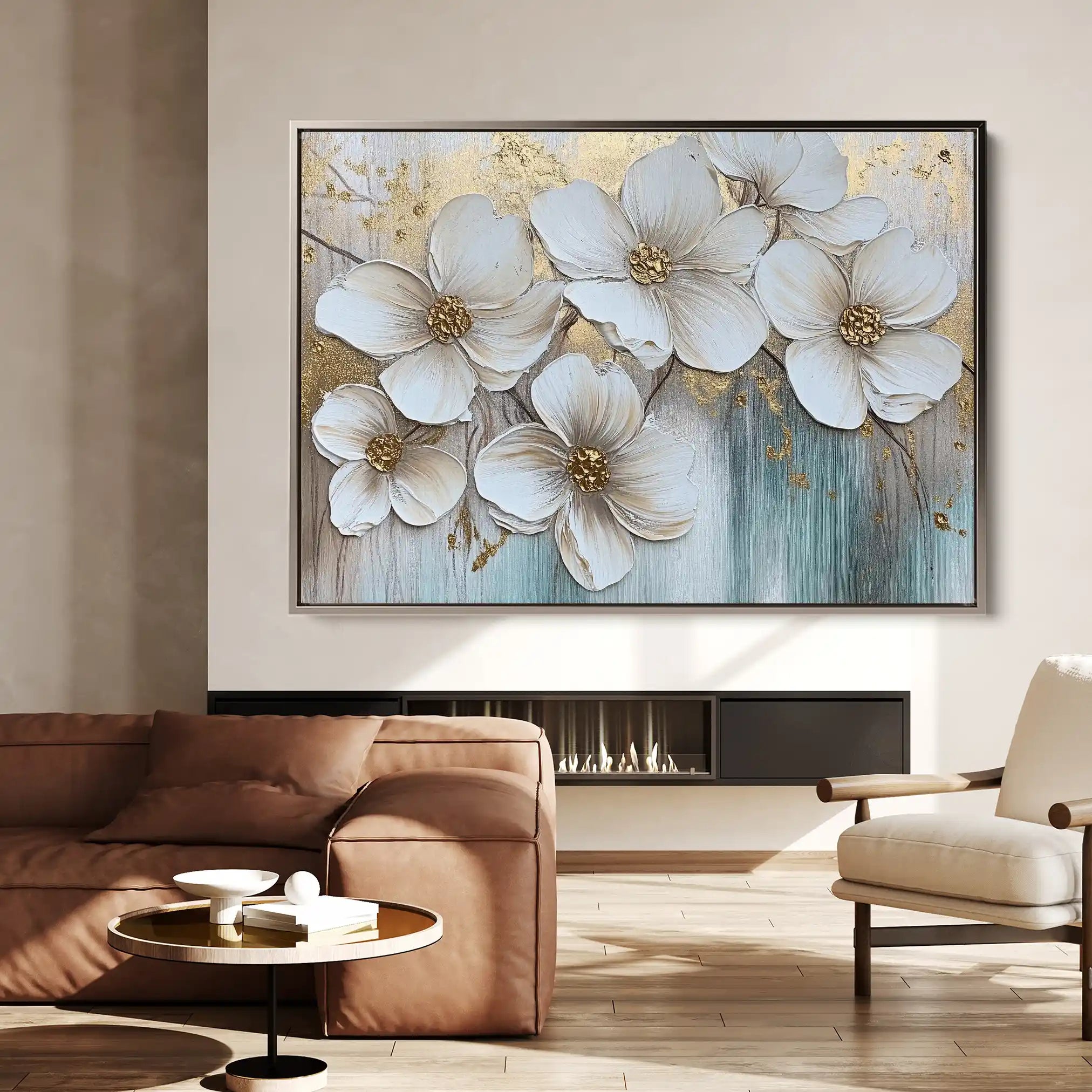 Floral Canvas Wall Art WAD791-F 90 x 60 cm / Stretched on hidden frame