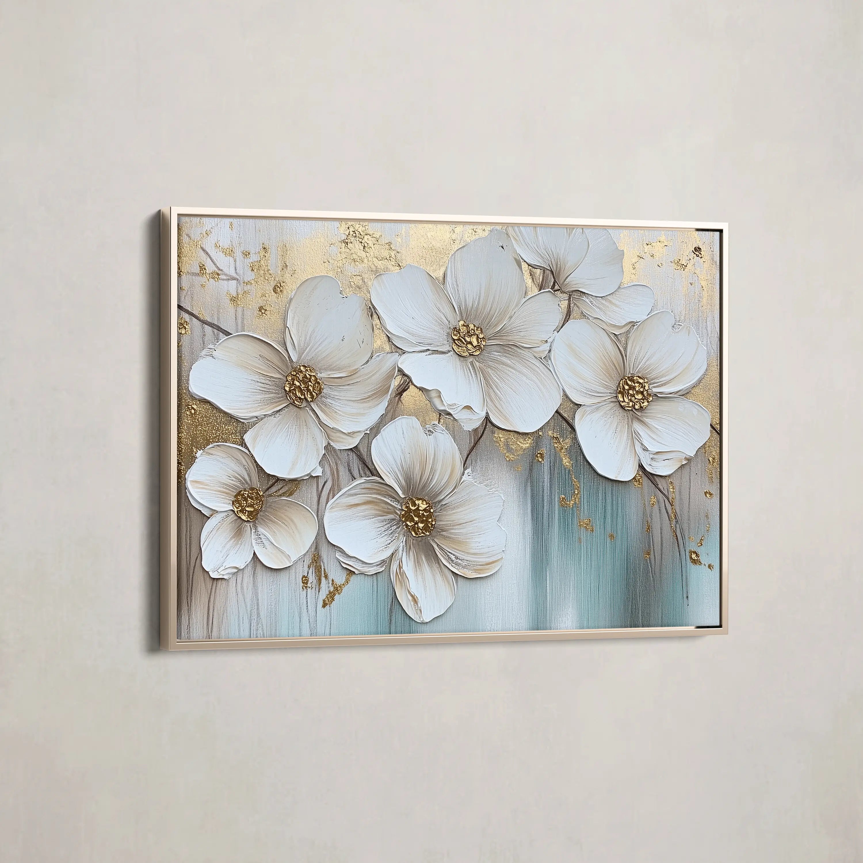 Floral Canvas Wall Art WAD791-F 90 x 60 cm / Stretched on hidden frame