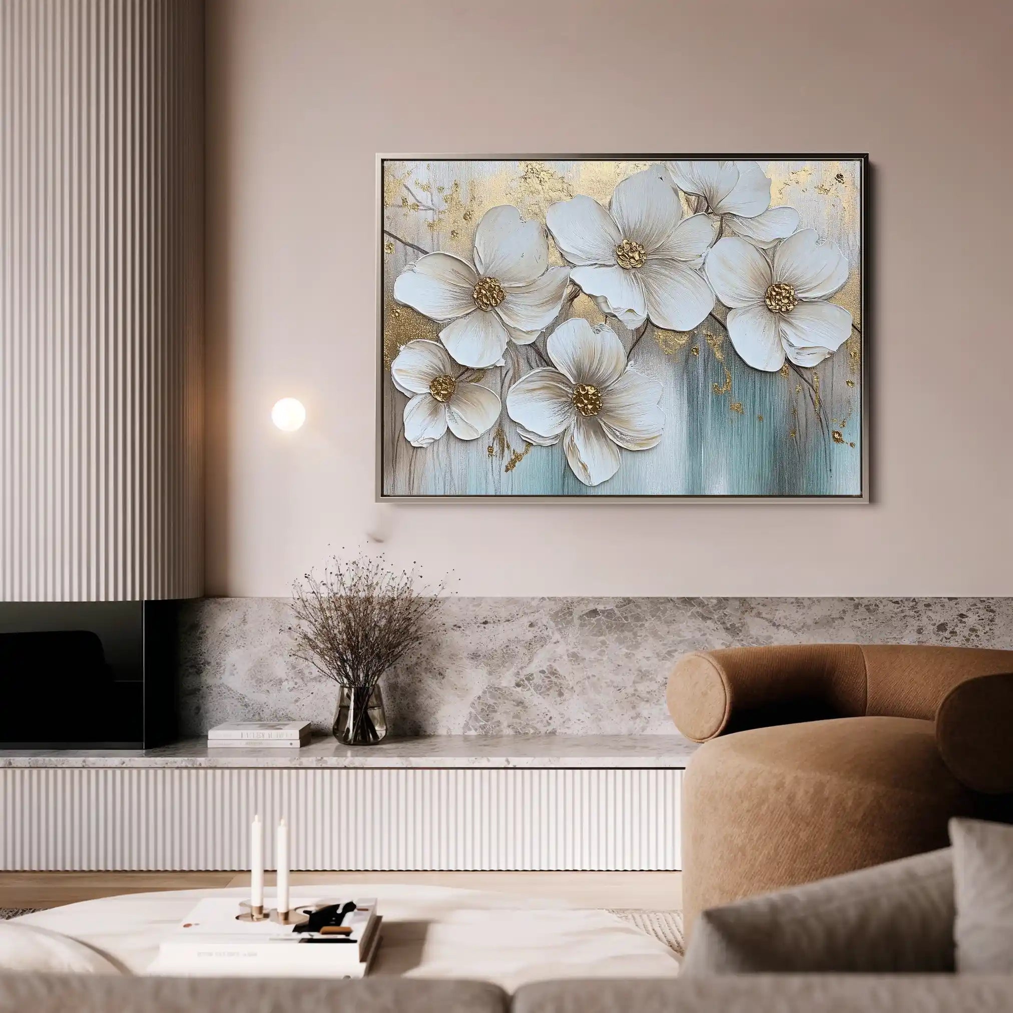 Floral Canvas Wall Art WAD791-F 90 x 60 cm / Stretched on hidden frame