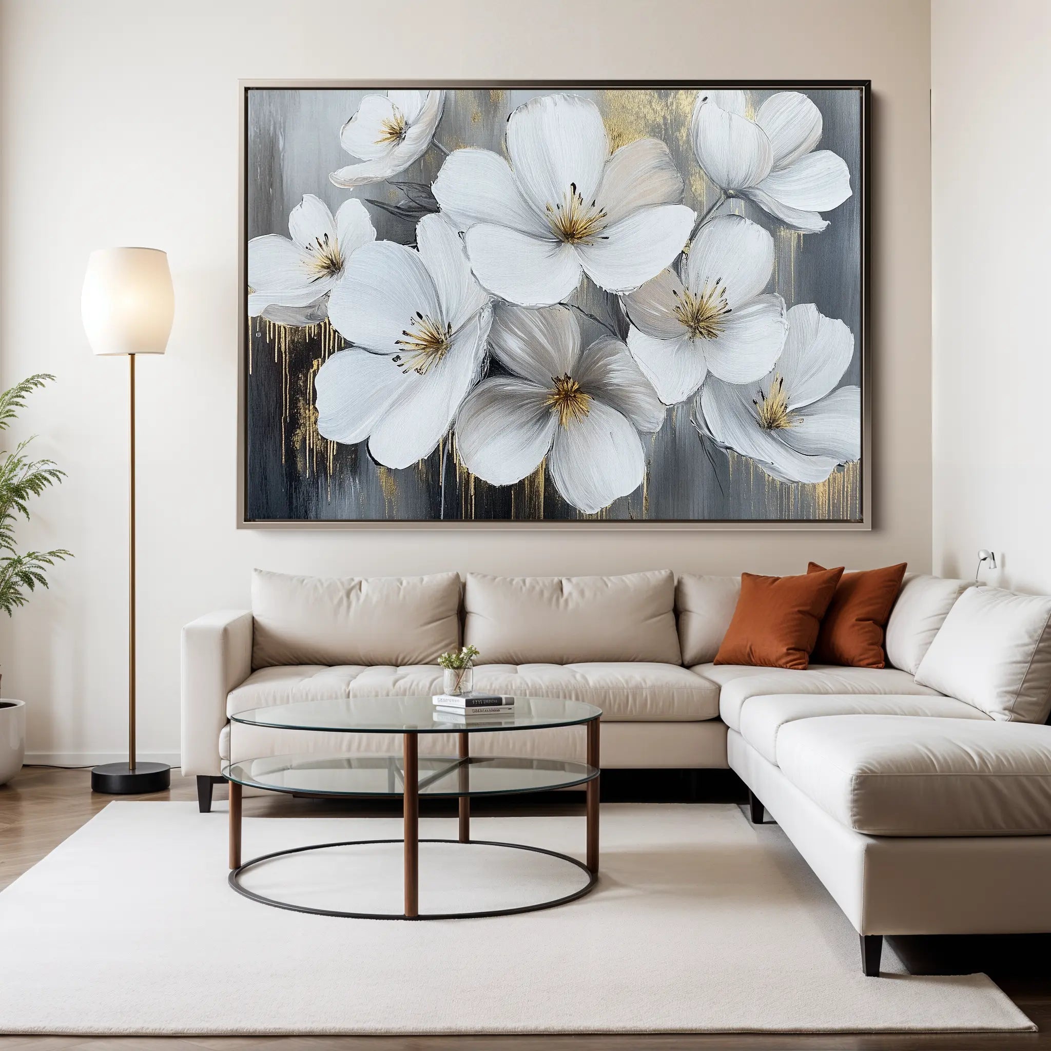 Floral Canvas Wall Art WAD792-F 90 x 60 cm / Stretched on hidden frame