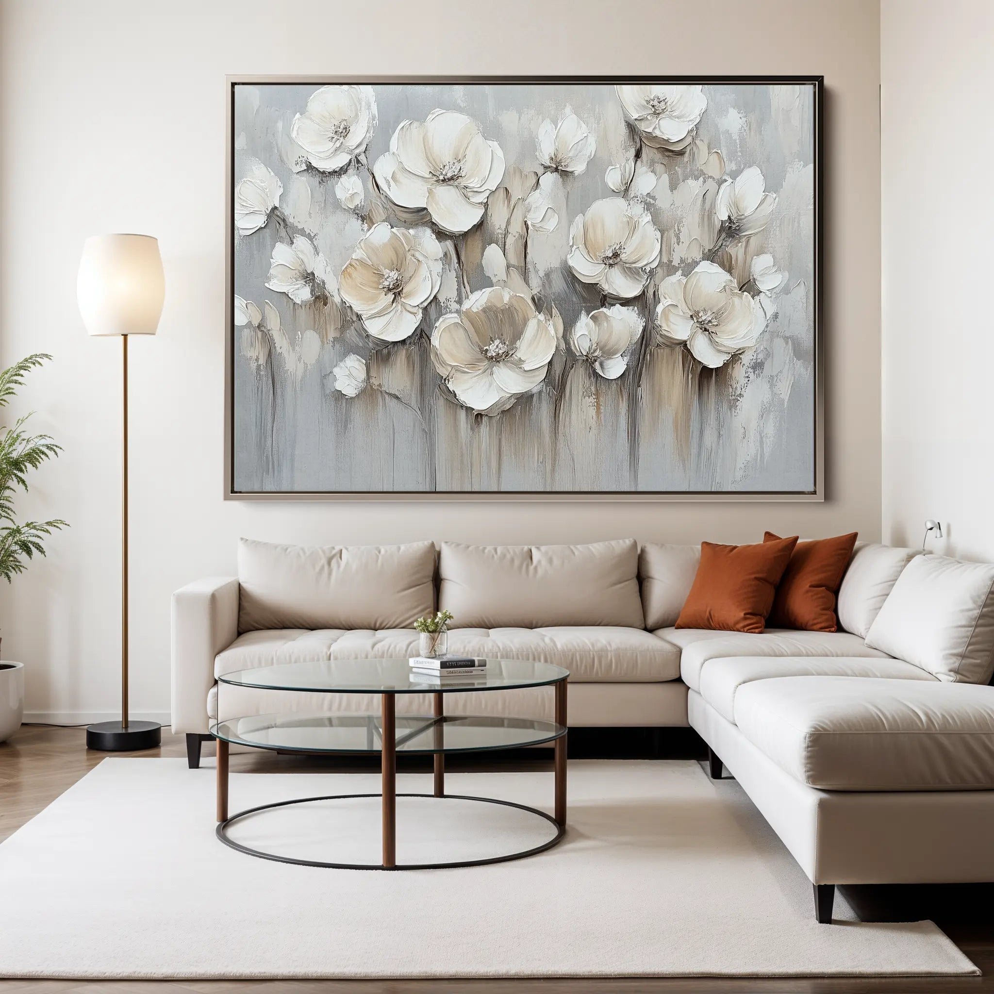 Floral Canvas Wall Art WAD793-F 90 x 60 cm / Stretched on hidden frame