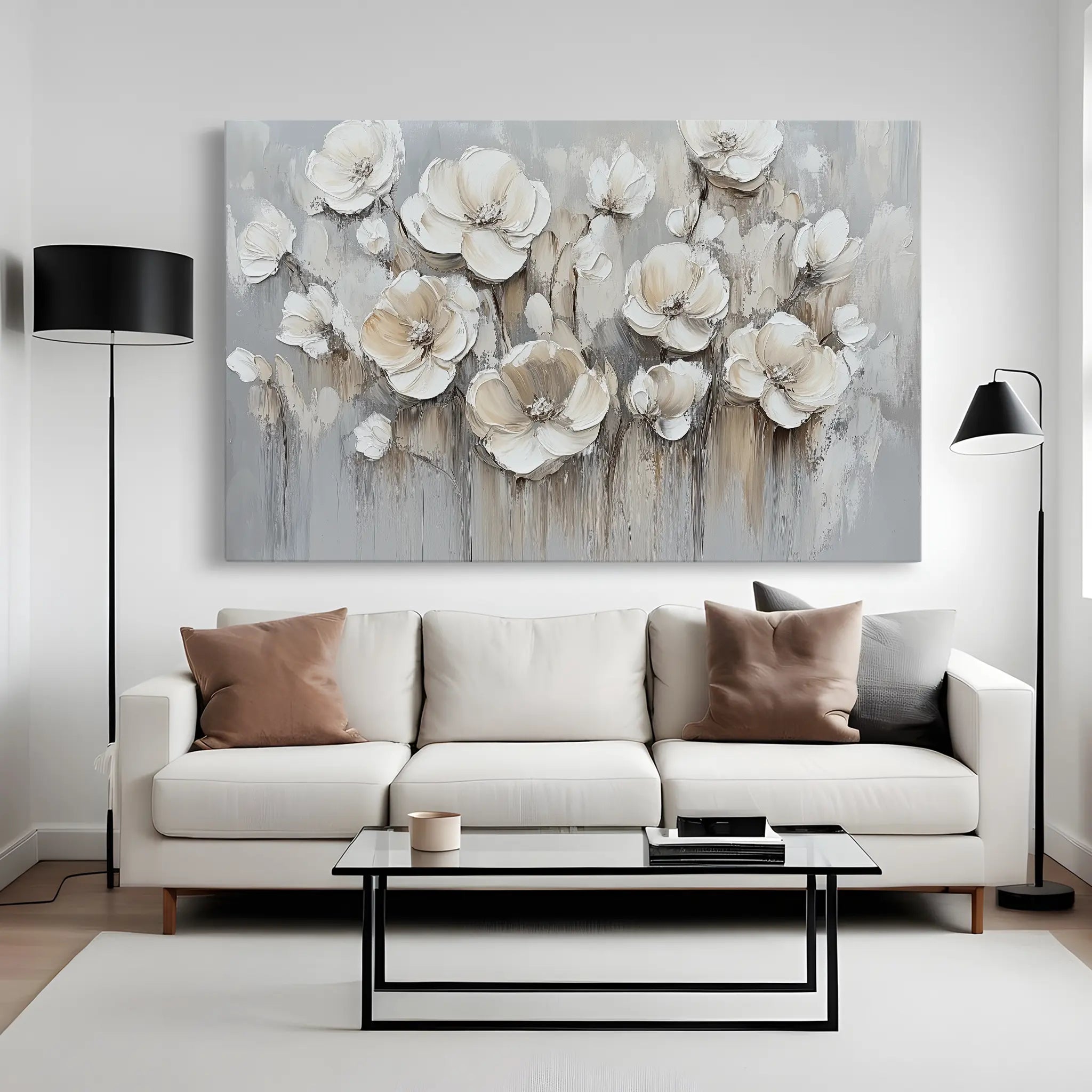 Floral Canvas Wall Art WAD793-F 90 x 60 cm / Stretched on hidden frame