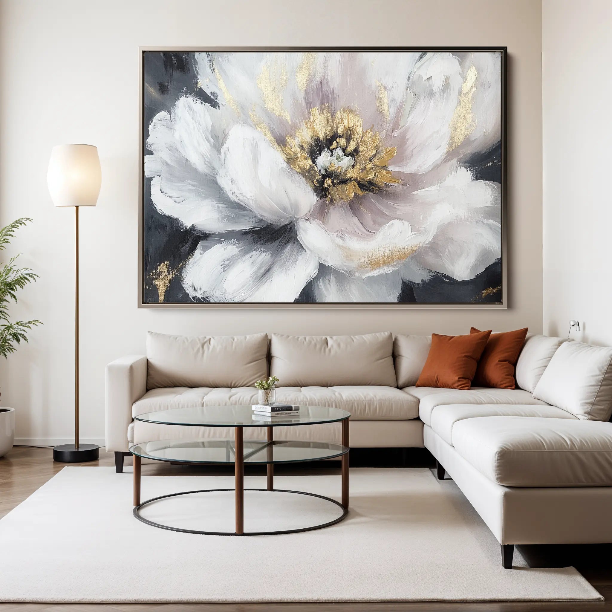 Floral Canvas Wall Art WAD794-F 90 x 60 cm / Stretched on hidden frame