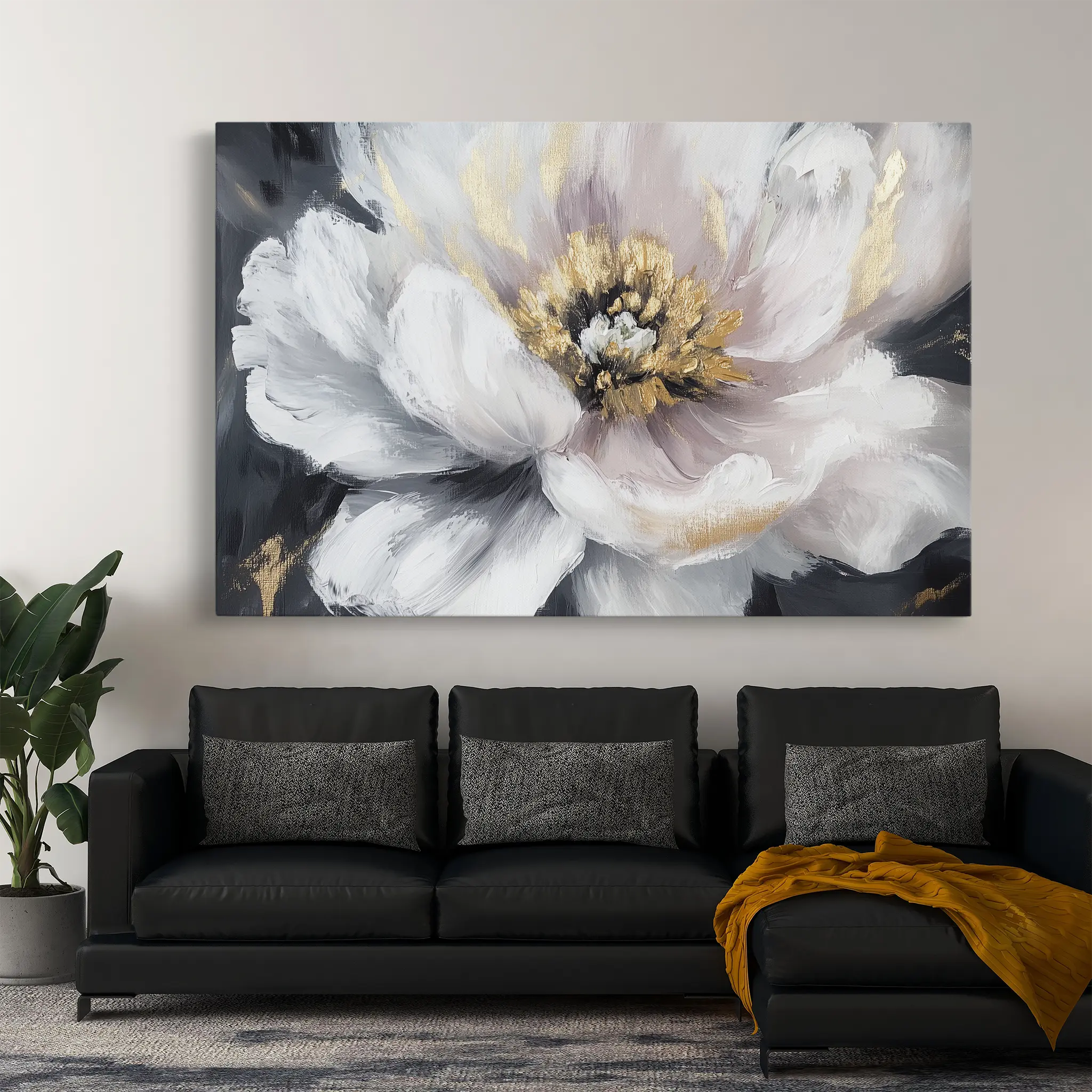 Floral Canvas Wall Art WAD794-F 90 x 60 cm / Stretched on hidden frame