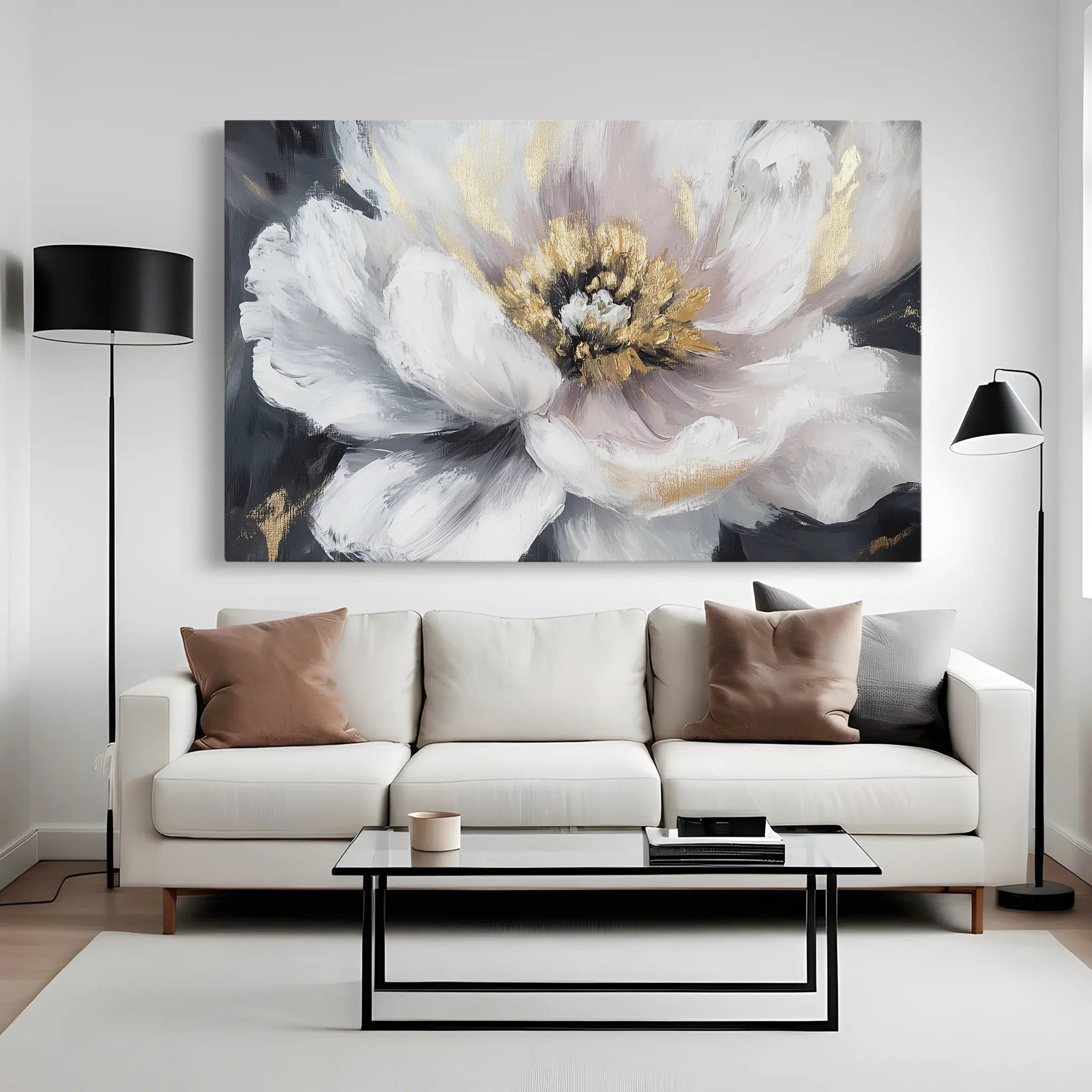 Floral Canvas Wall Art WAD794-F 90 x 60 cm / Stretched on hidden frame