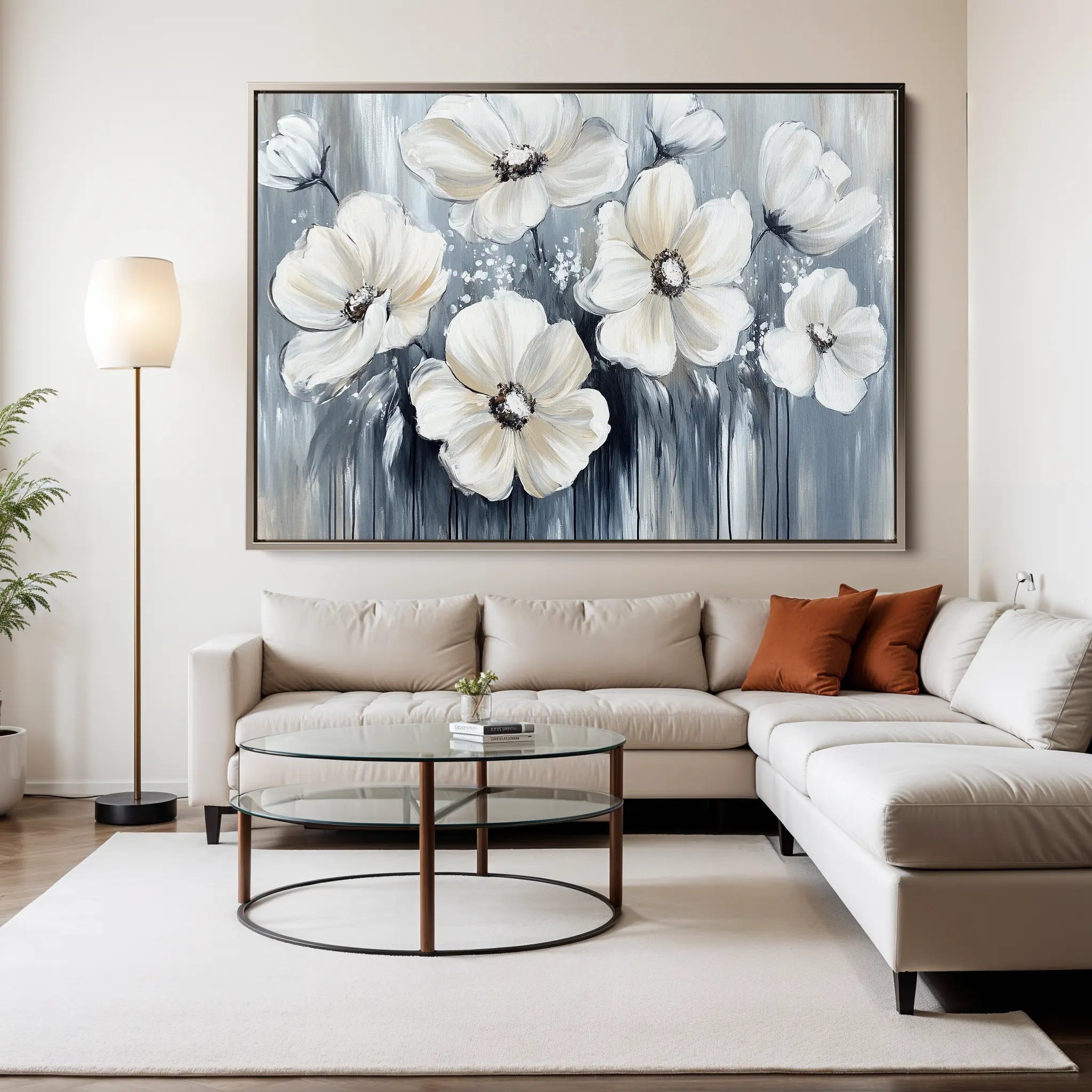 Floral Canvas Wall Art WAD795-F 90 x 60 cm / Stretched on hidden frame