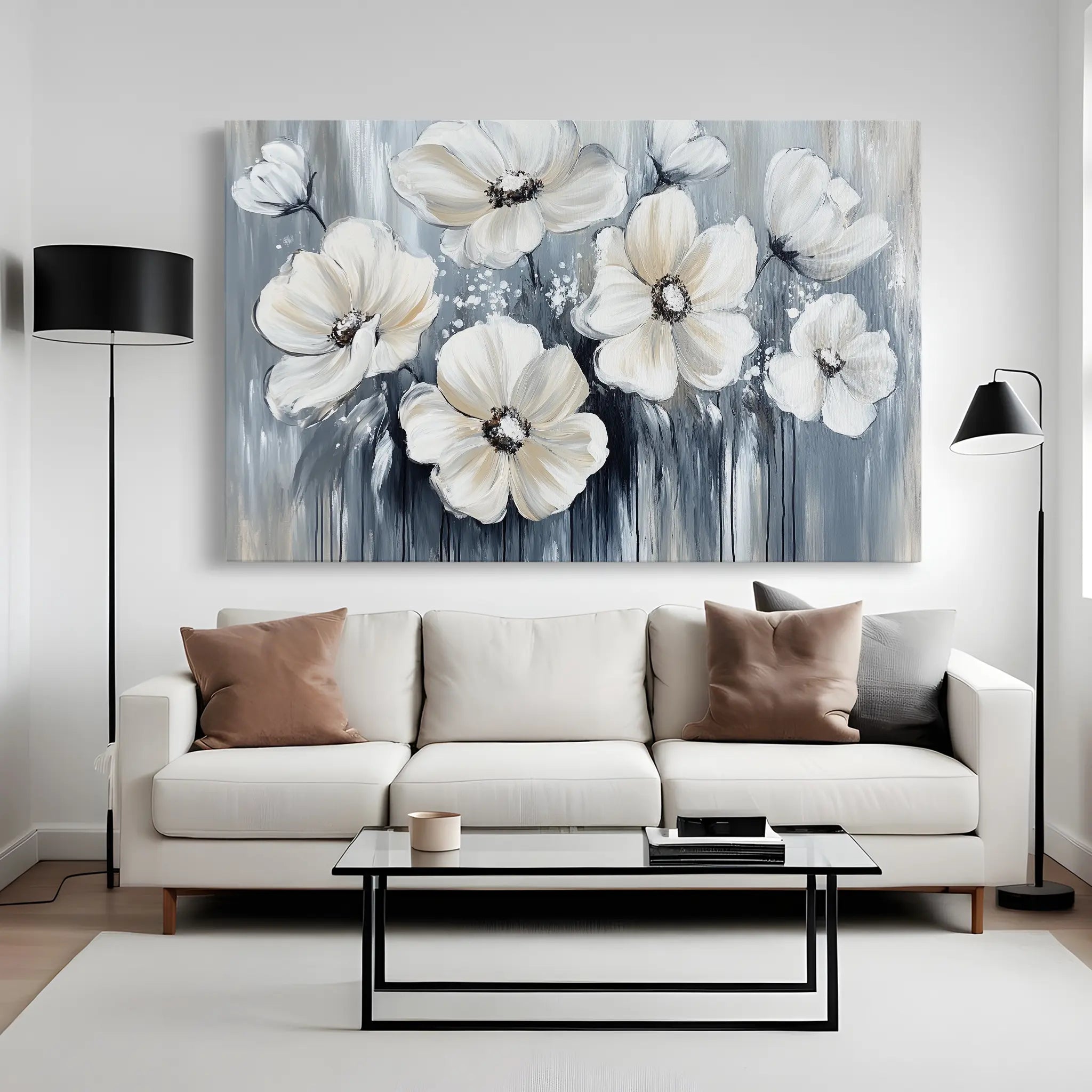 Floral Canvas Wall Art WAD795-F 90 x 60 cm / Stretched on hidden frame