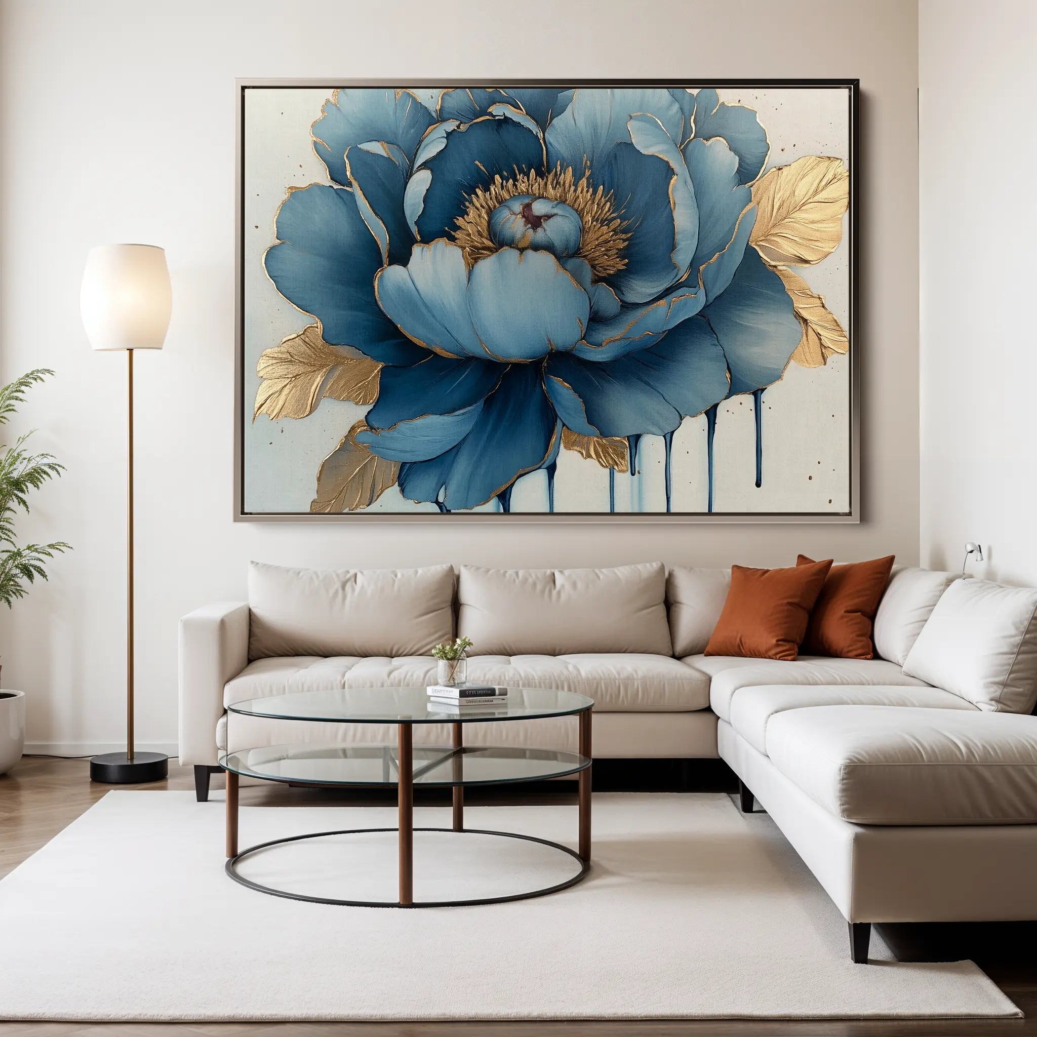 Floral Canvas Wall Art WAD796-F 90 x 60 cm / Stretched on hidden frame