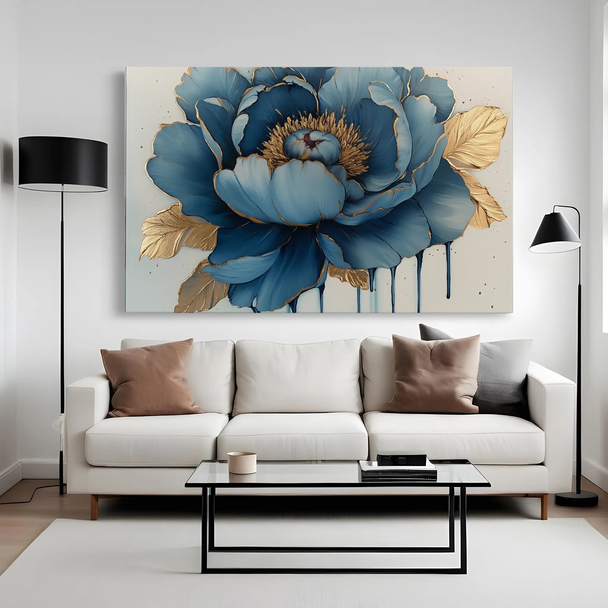 Floral Canvas Wall Art WAD796-F 90 x 60 cm / Stretched on hidden frame