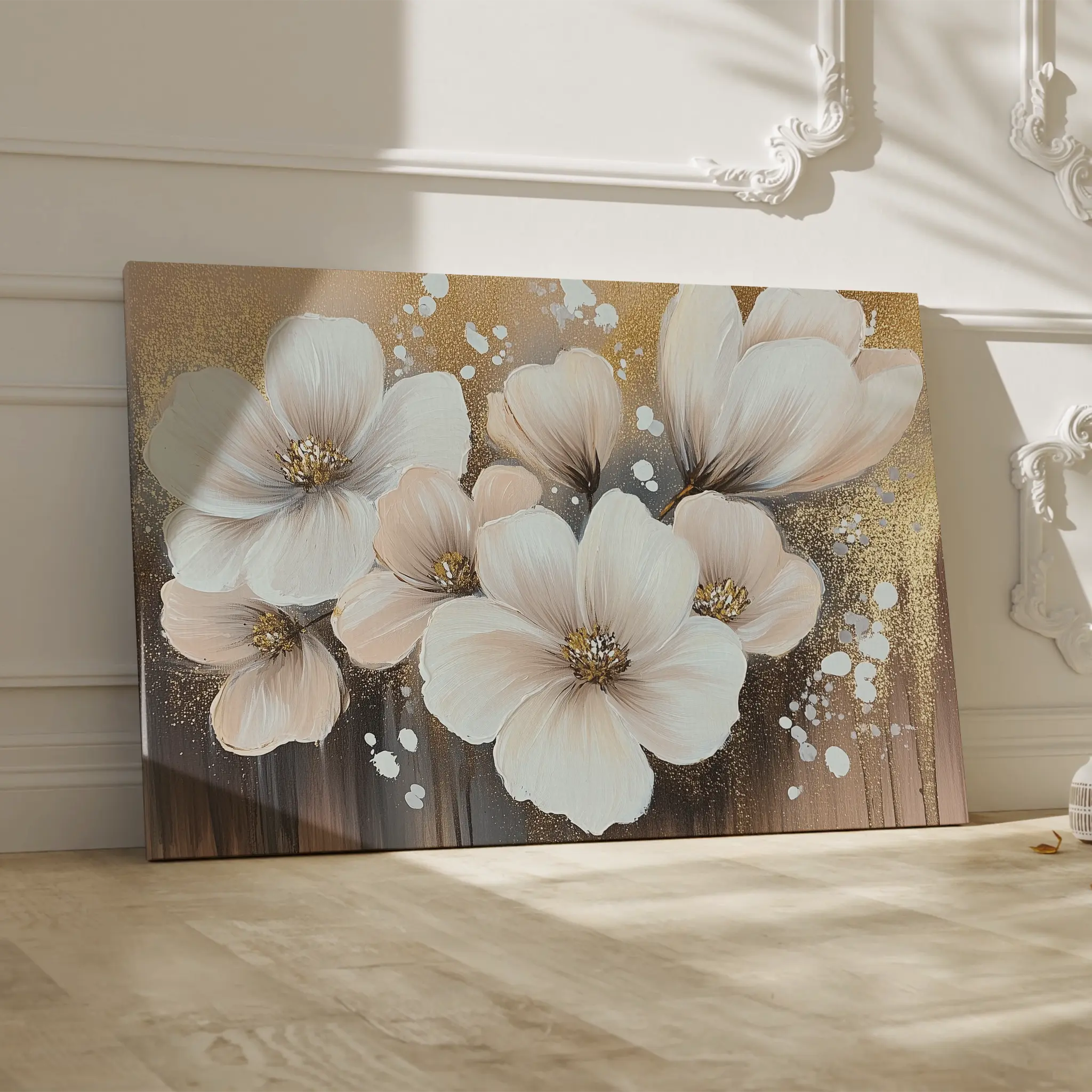 Floral Canvas Wall Art WAD797-F 90 x 60 cm / Stretched on hidden frame