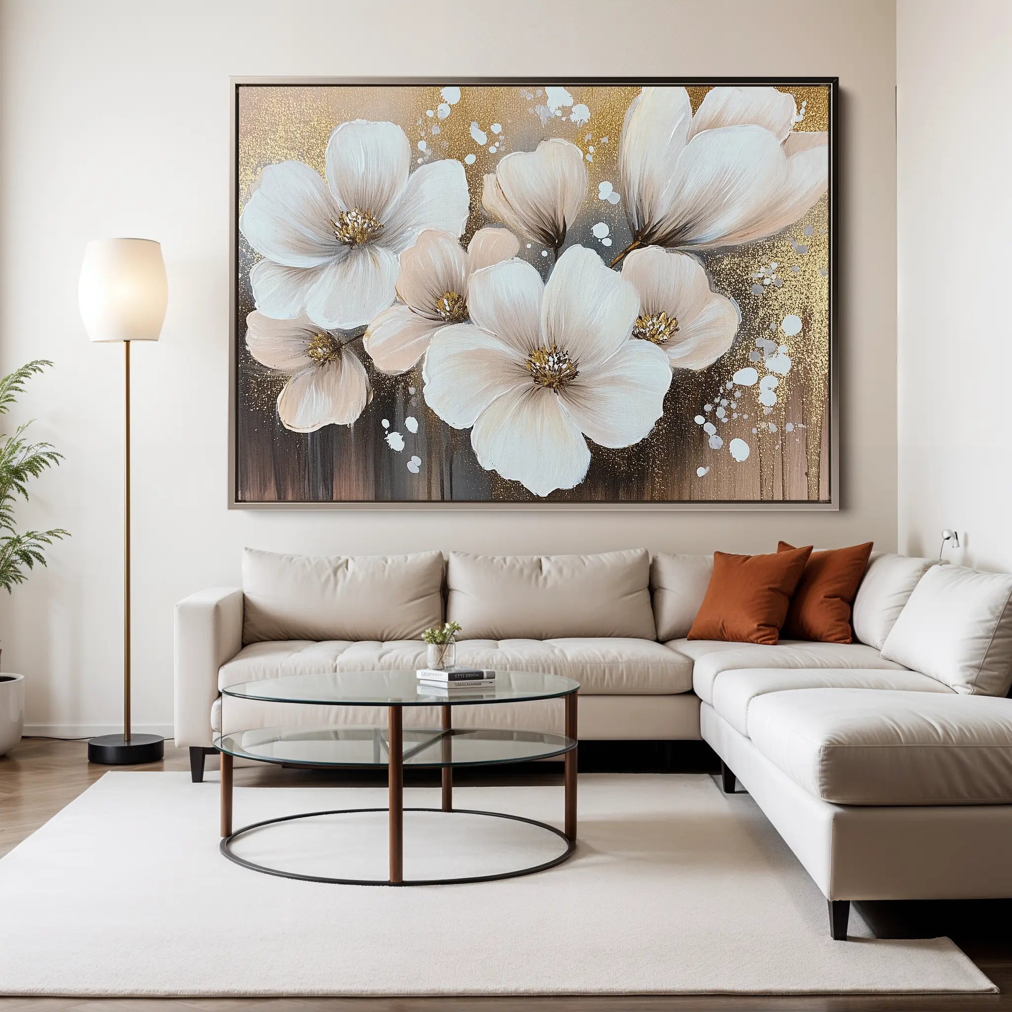 Floral Canvas Wall Art WAD797-F 90 x 60 cm / Stretched on hidden frame