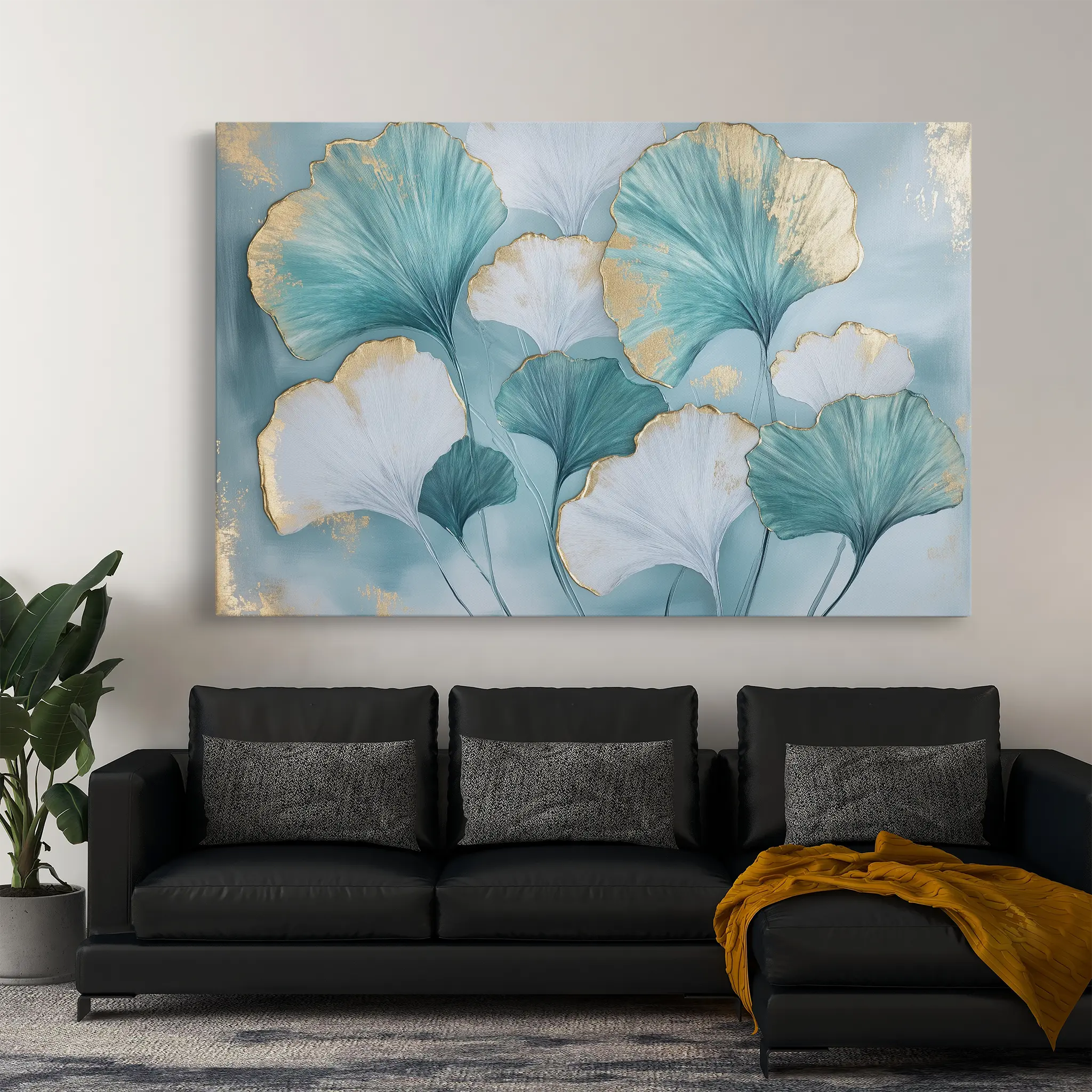 Floral Canvas Wall Art WAD798-F 90 x 60 cm / Stretched on hidden frame