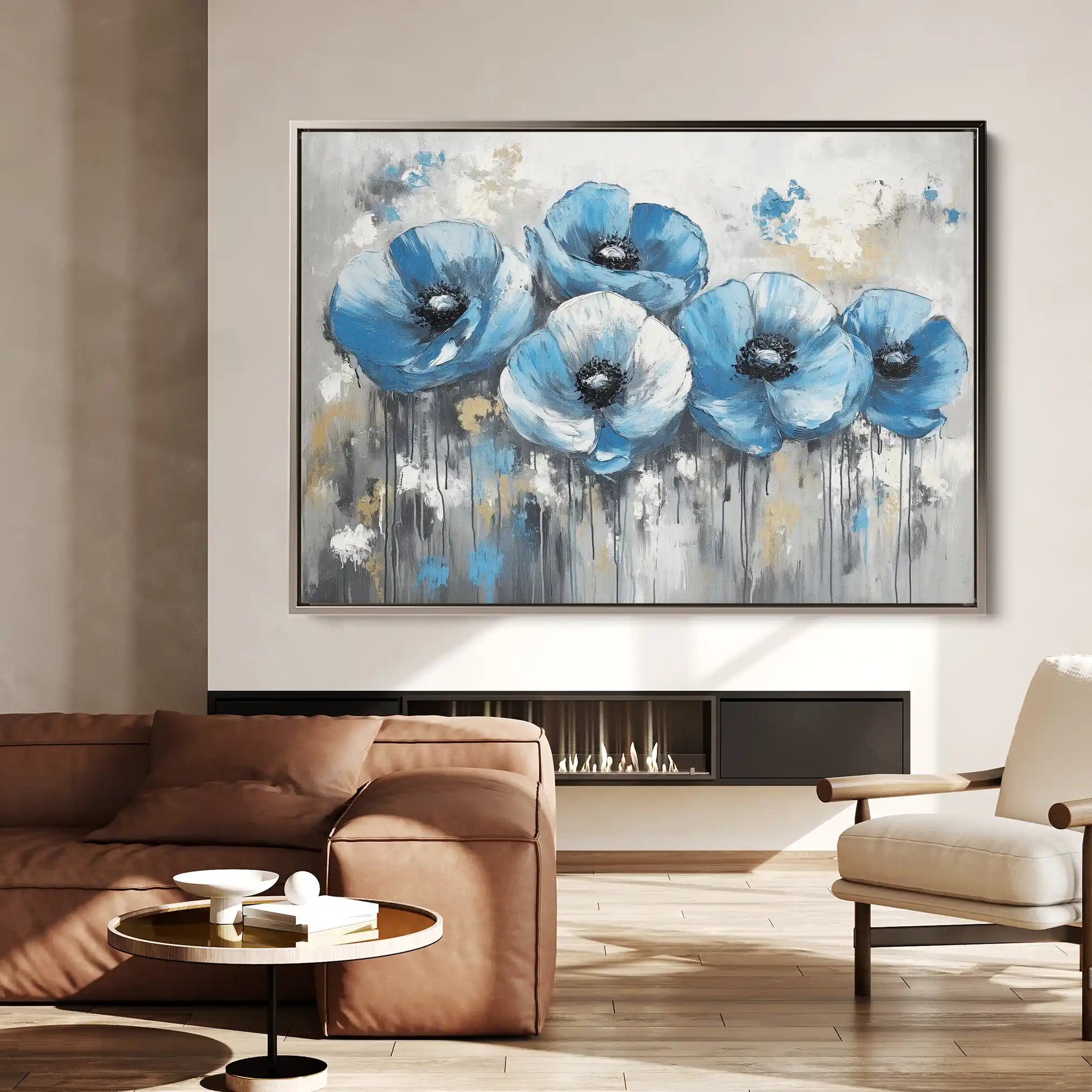 Floral Canvas Wall Art WAD799-F 90 x 60 cm / Stretched on hidden frame