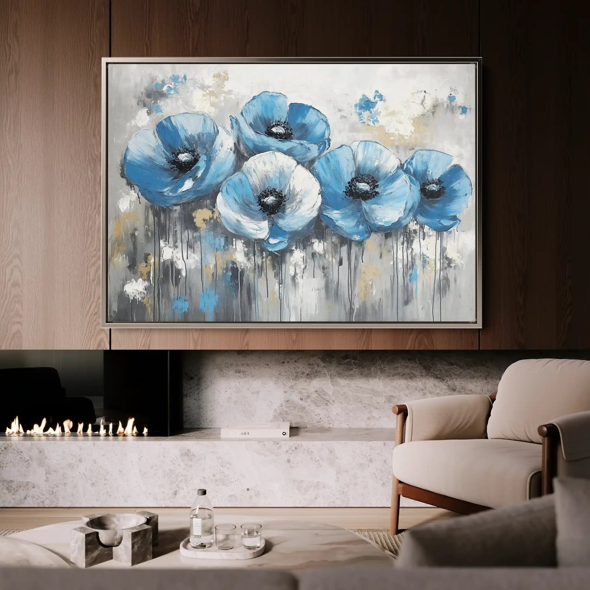 Floral Canvas Wall Art WAD799-F 90 x 60 cm / Stretched on hidden frame