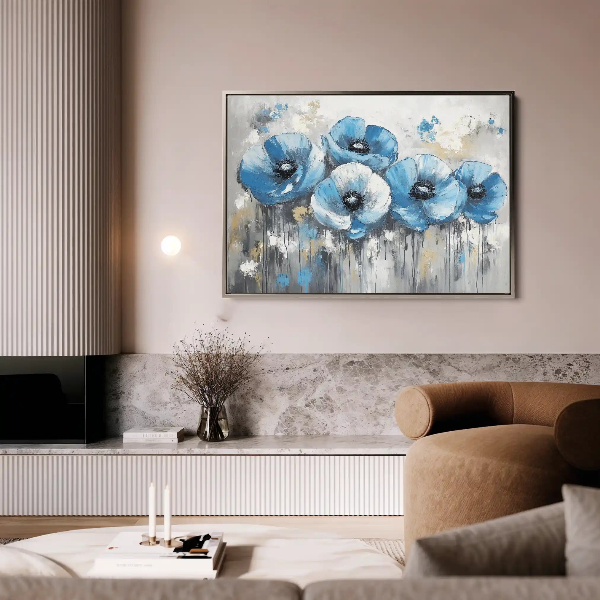 Floral Canvas Wall Art WAD799-F 90 x 60 cm / Stretched on hidden frame