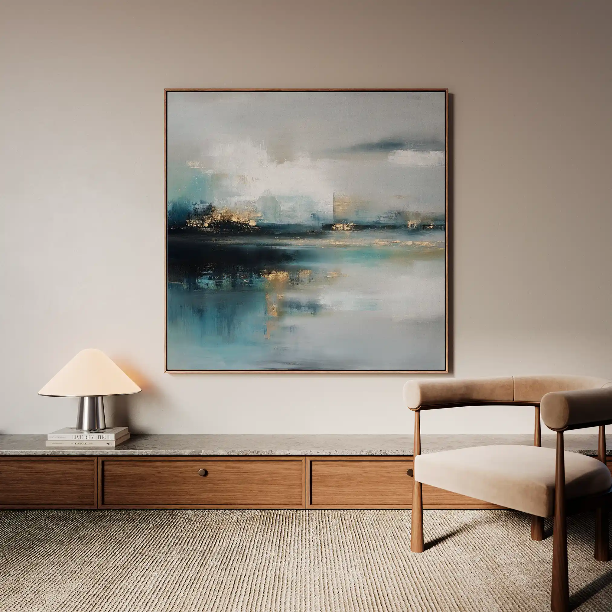 Abstract 800 Canvas Art 60 x 60 cm / Stretched on hidden frame