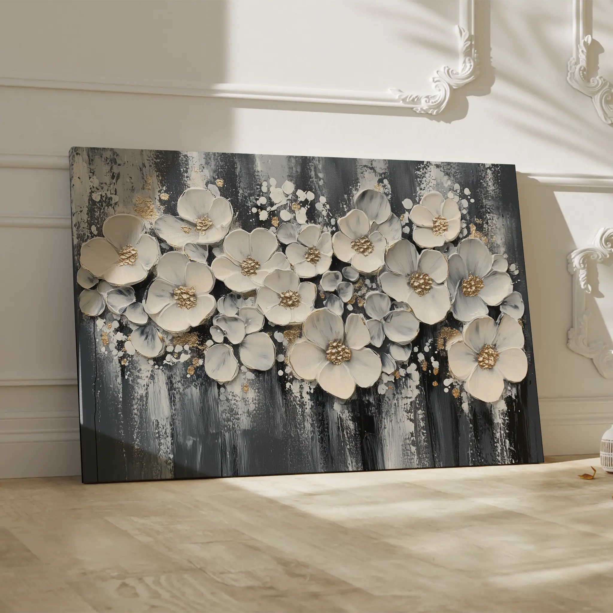 Floral Canvas Wall Art WAD800-F 90 x 60 cm / Stretched on hidden frame