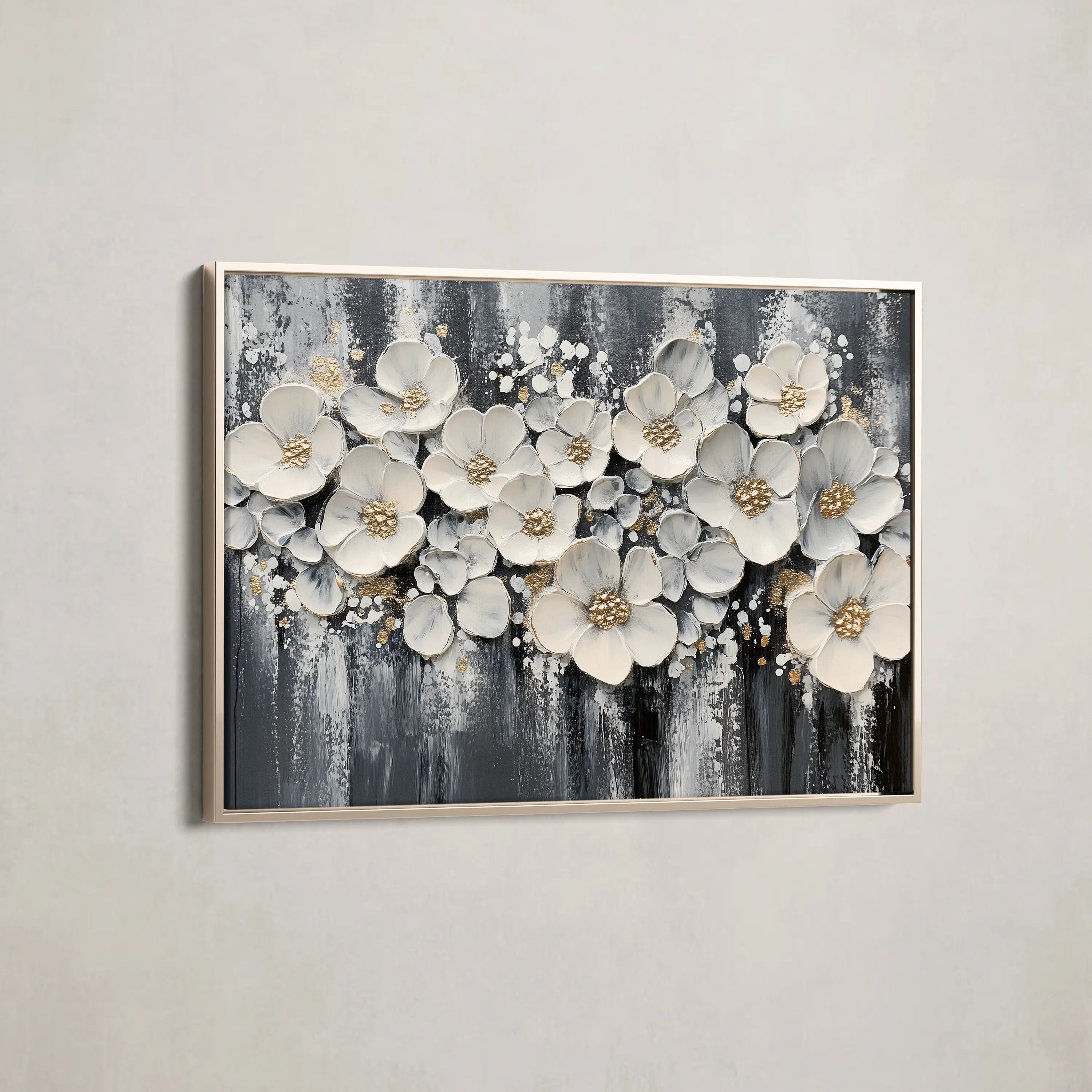 Floral Canvas Wall Art WAD800-F 90 x 60 cm / Stretched on hidden frame