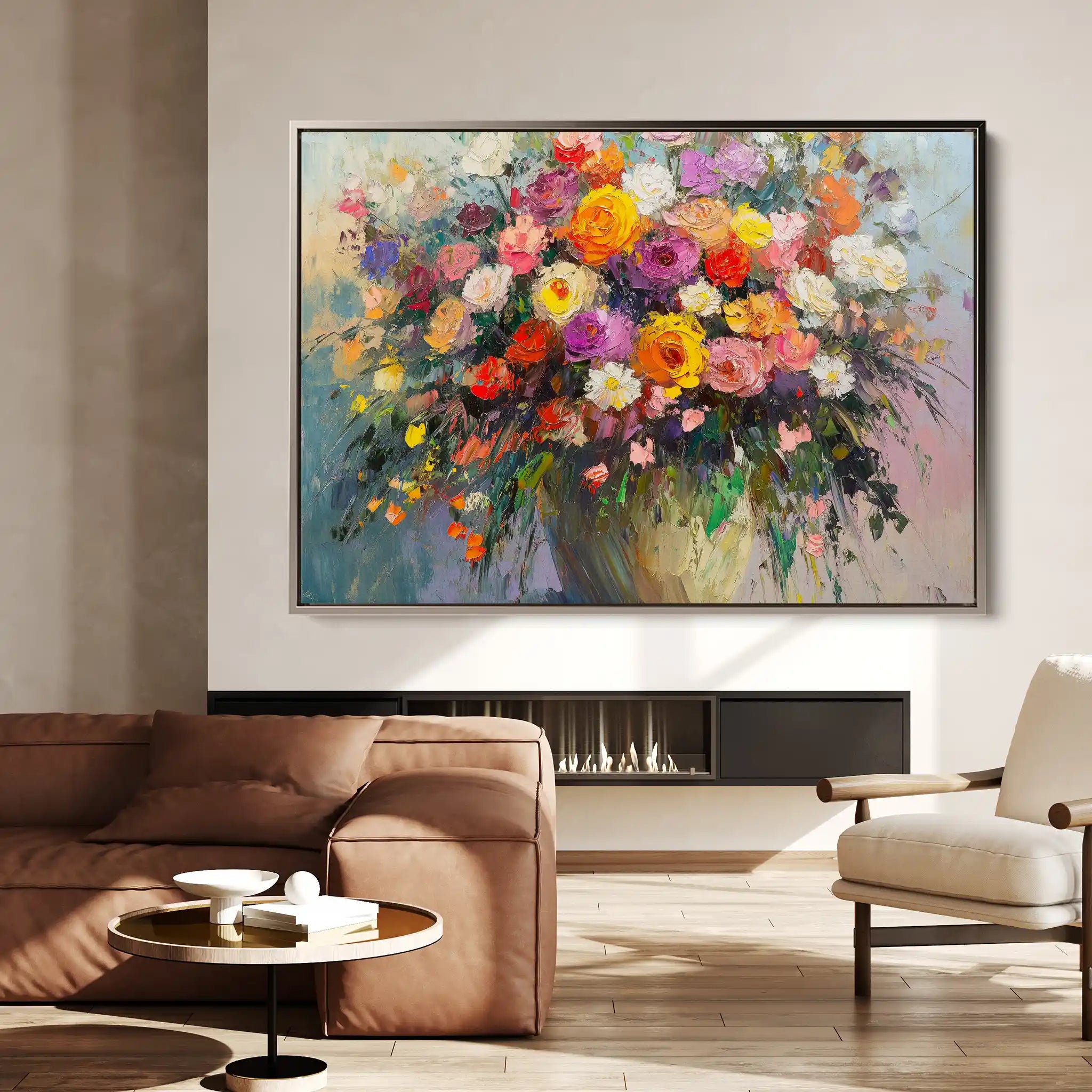 Floral Canvas Wall Art WAD801-F 90 x 60 cm / Stretched on hidden frame