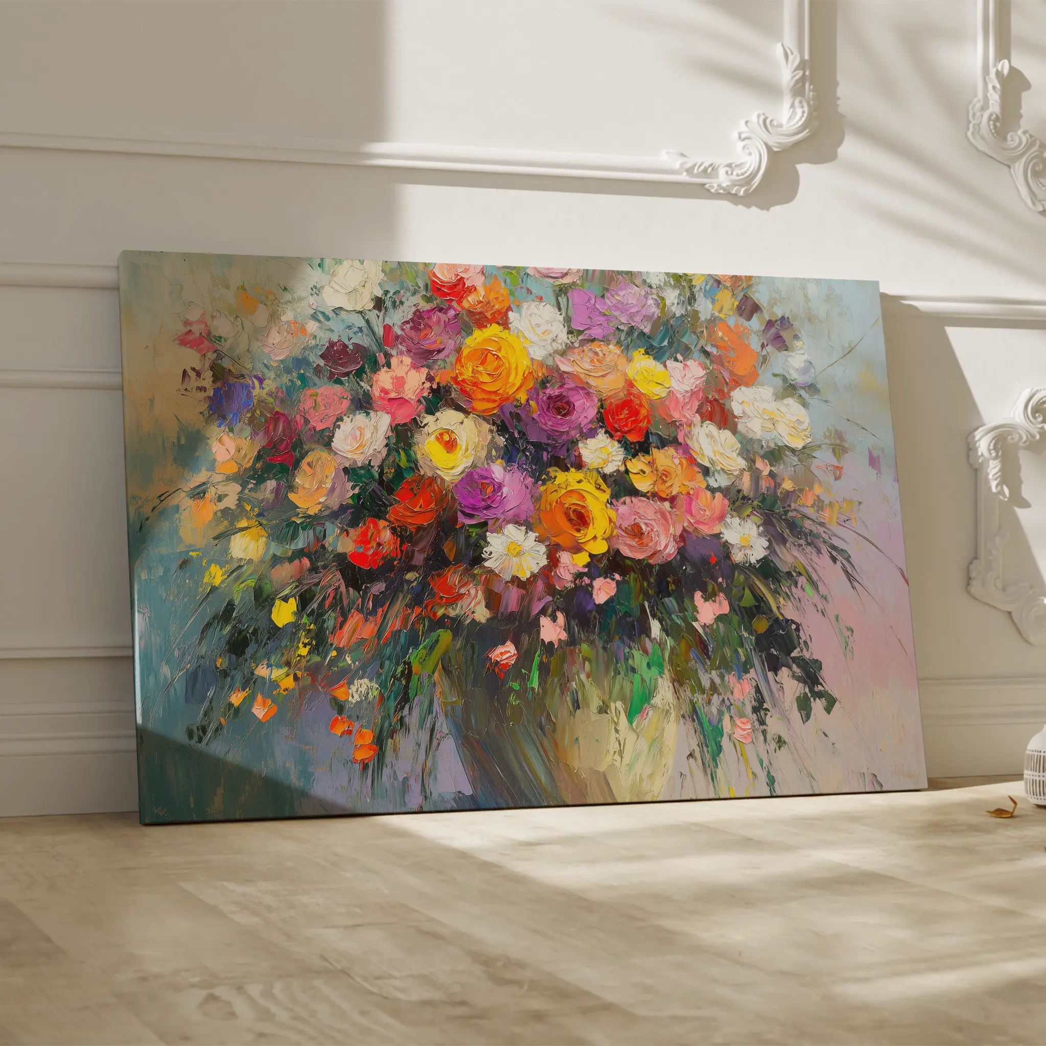 Floral Canvas Wall Art WAD801-F 90 x 60 cm / Stretched on hidden frame