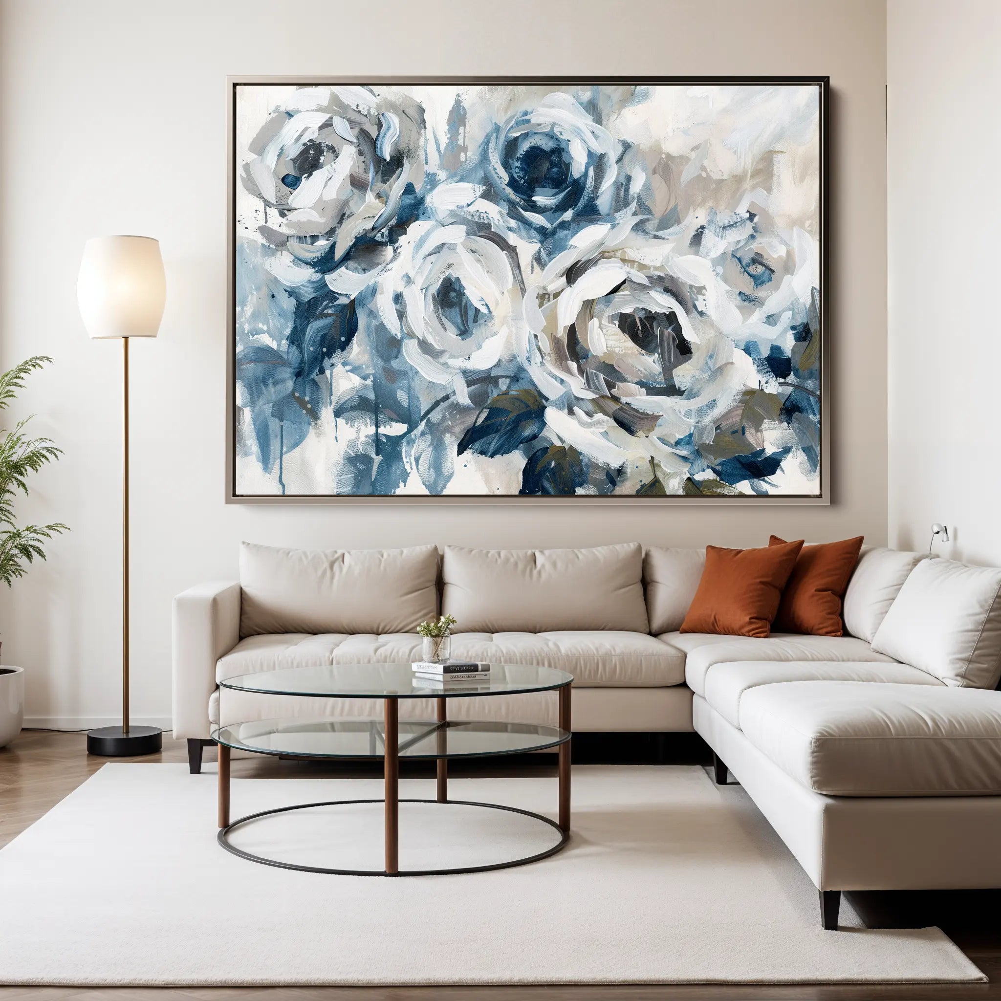 Floral Canvas Wall Art WAD802-F 90 x 60 cm / Stretched on hidden frame