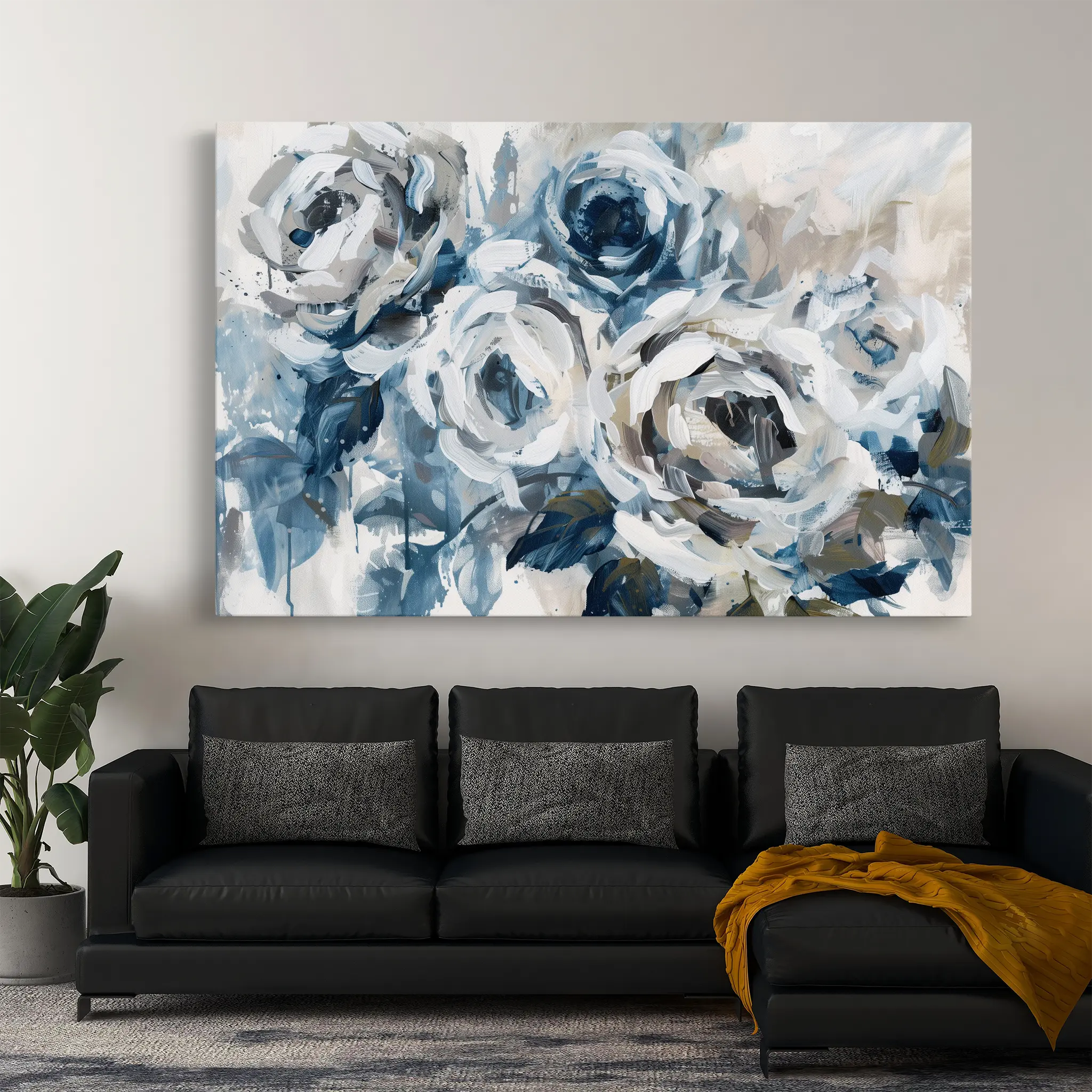 Floral Canvas Wall Art WAD802-F 90 x 60 cm / Stretched on hidden frame