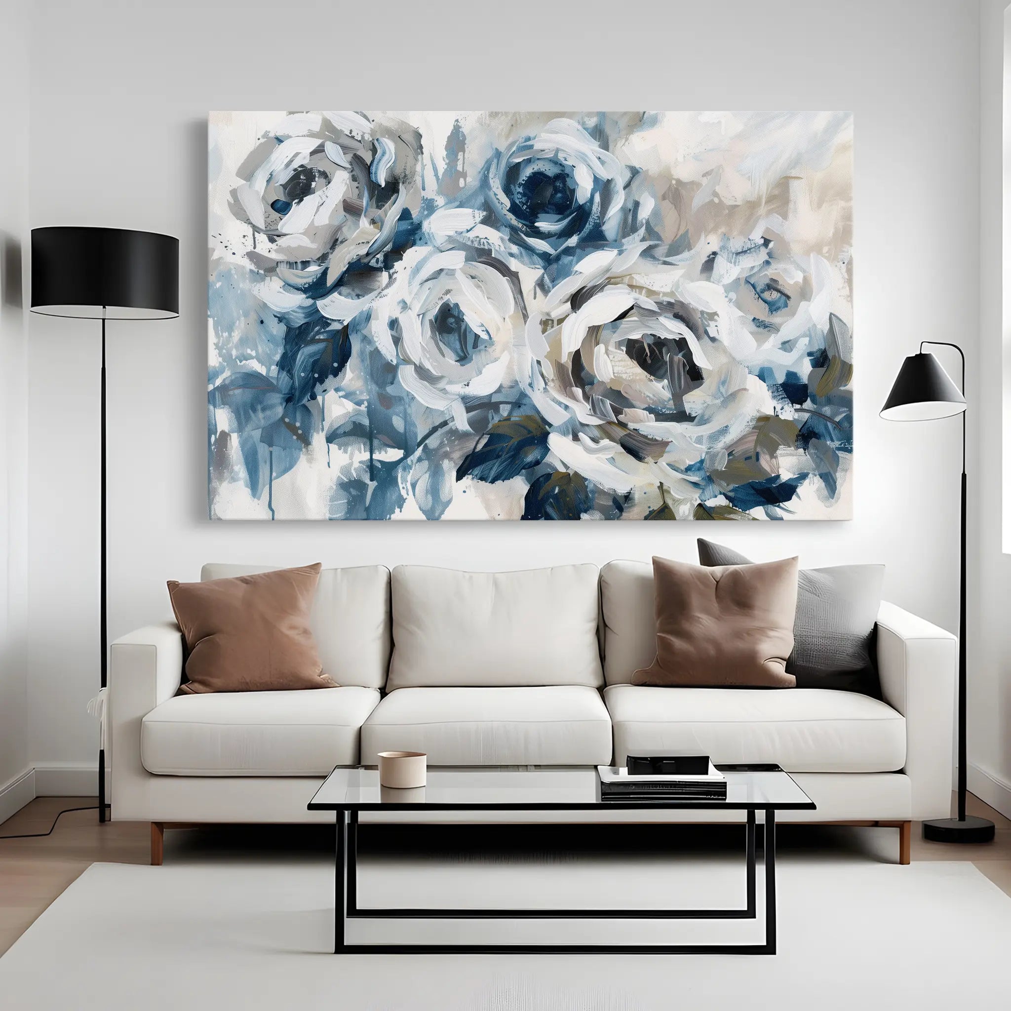 Floral Canvas Wall Art WAD802-F 90 x 60 cm / Stretched on hidden frame