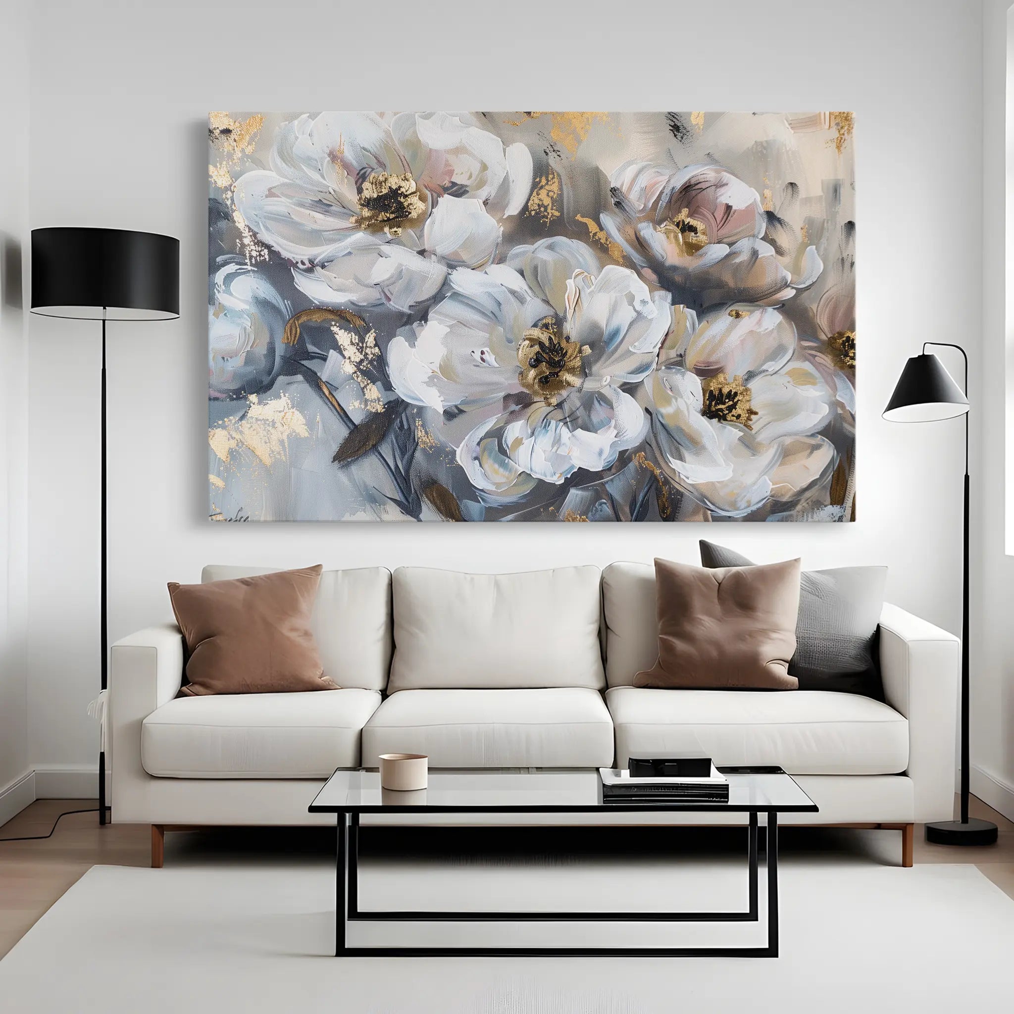 Floral Canvas Wall Art WAD803-F 90 x 60 cm / Stretched on hidden frame