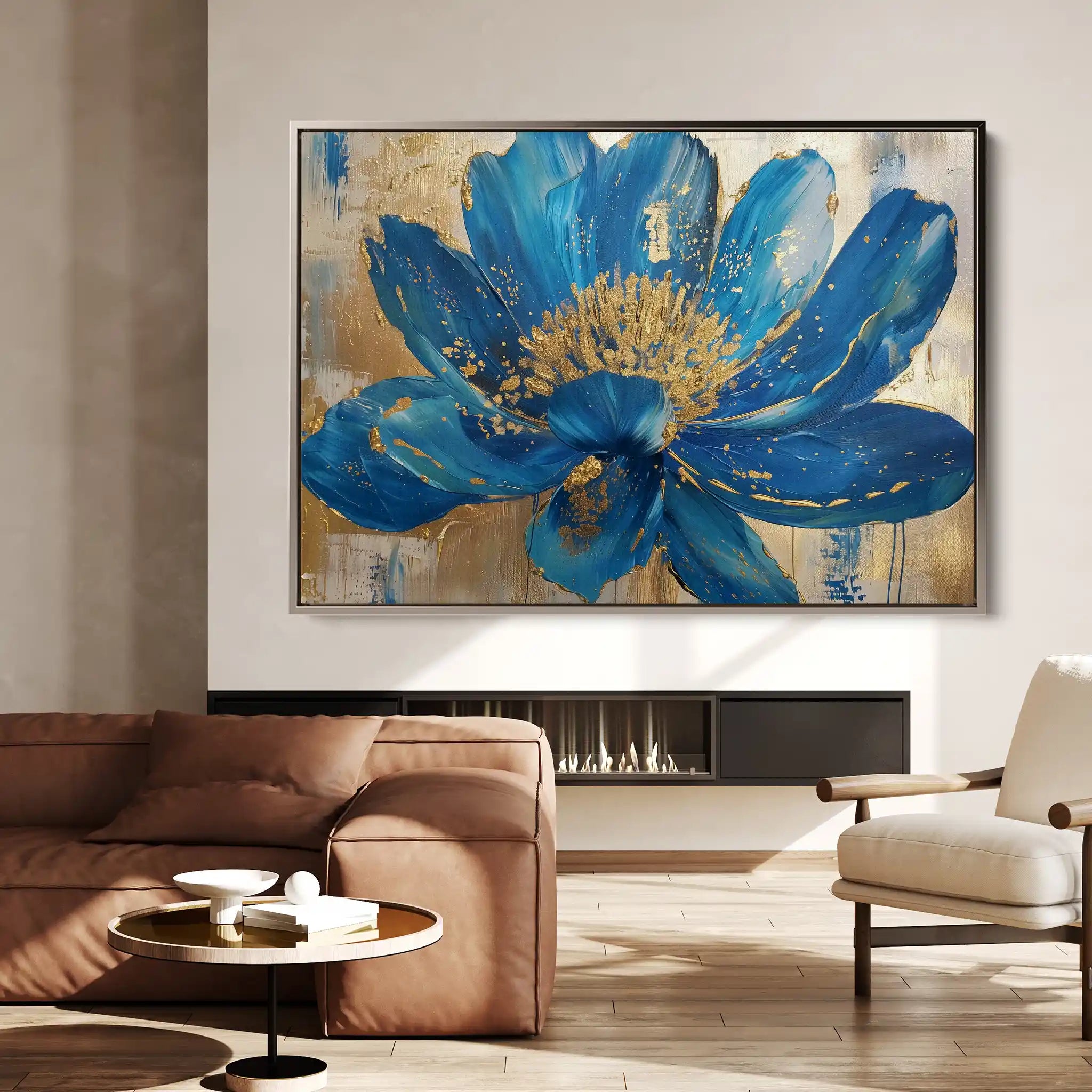 Floral Canvas Wall Art WAD804-F 90 x 60 cm / Stretched on hidden frame