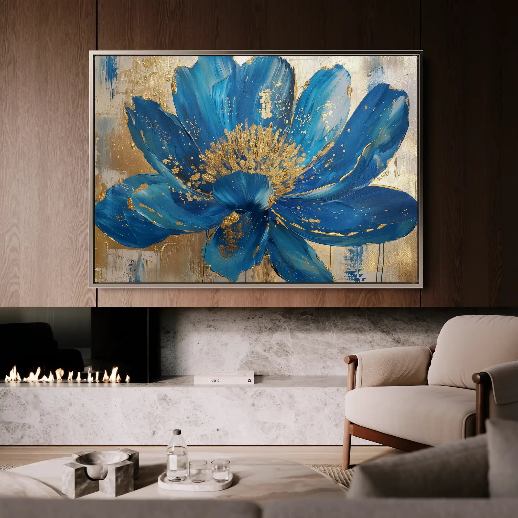 Floral Canvas Wall Art WAD804-F 90 x 60 cm / Stretched on hidden frame