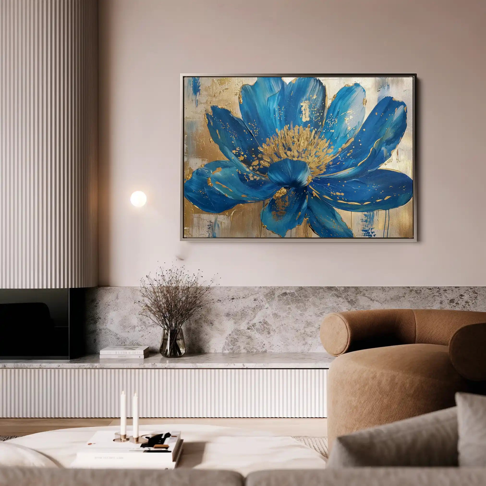Floral Canvas Wall Art WAD804-F 90 x 60 cm / Stretched on hidden frame