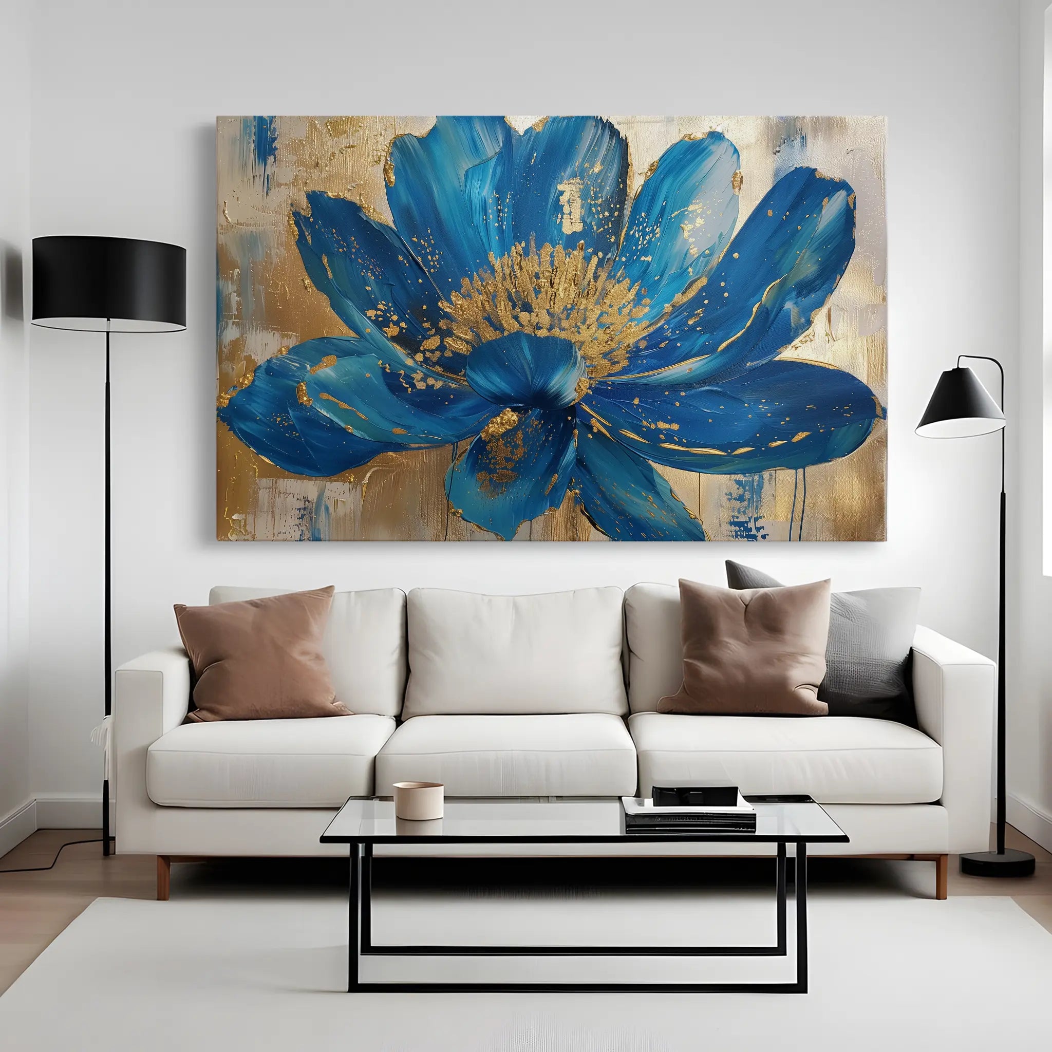 Floral Canvas Wall Art WAD804-F 90 x 60 cm / Stretched on hidden frame