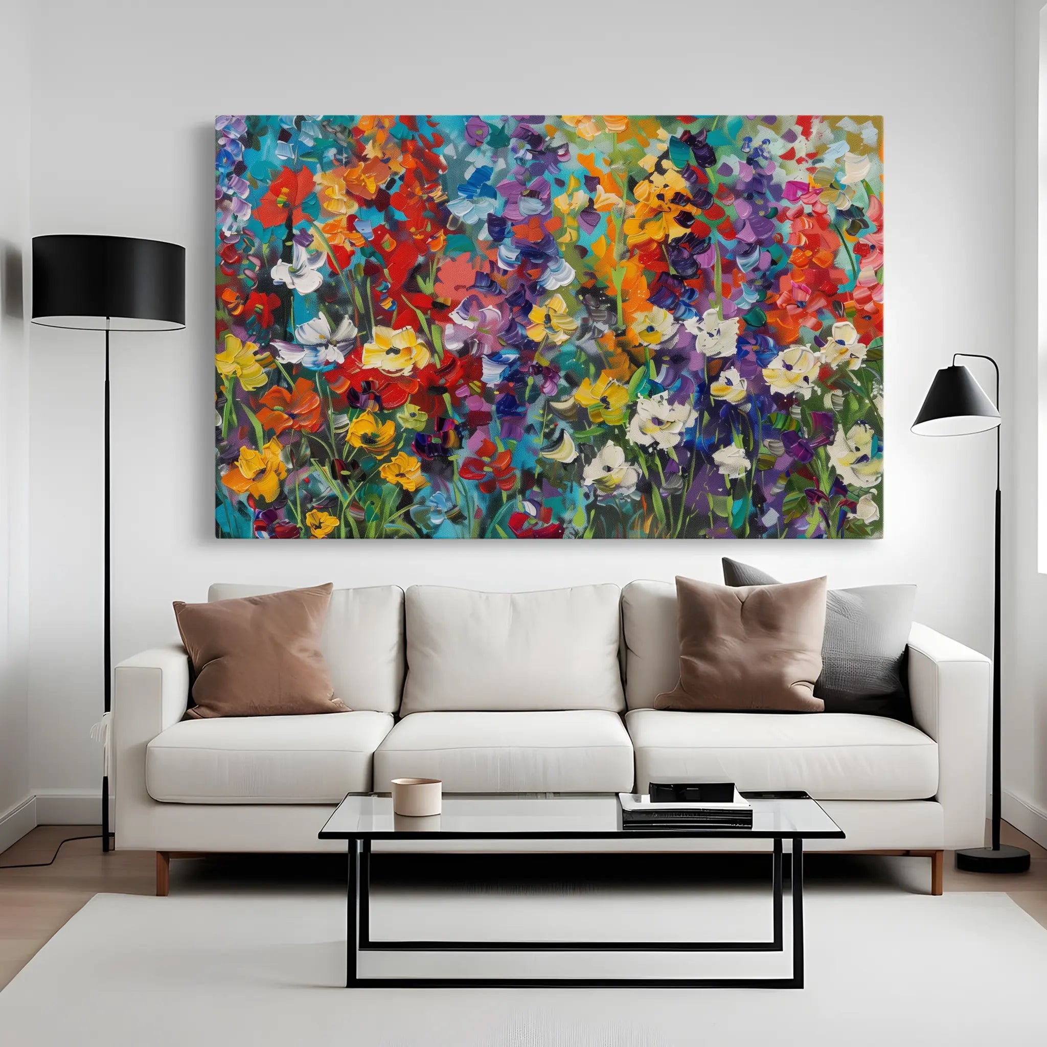 Floral Canvas Wall Art WAD805-F 90 x 60 cm / Stretched on hidden frame