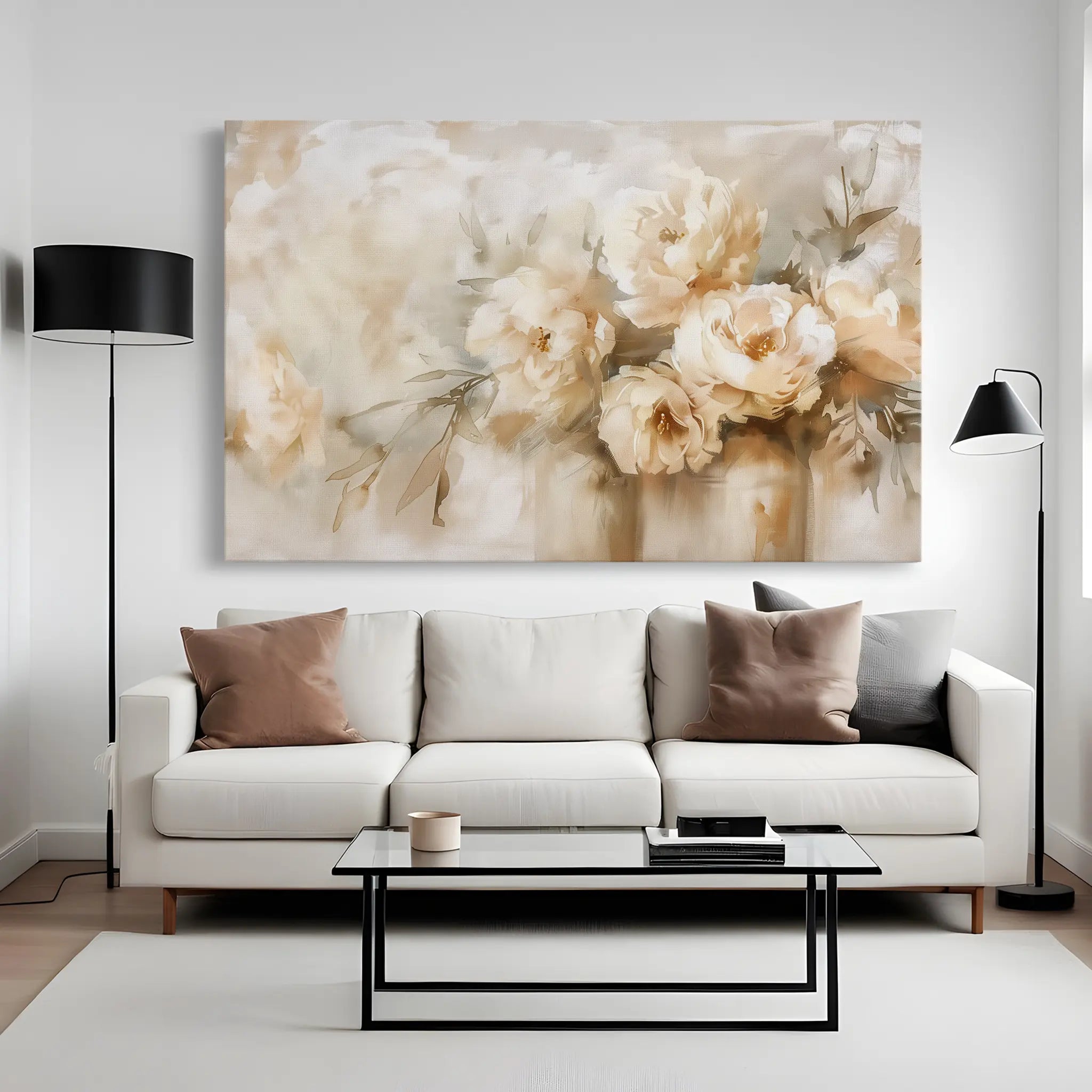 Floral Canvas Wall Art WAD806-F 90 x 60 cm / Stretched on hidden frame