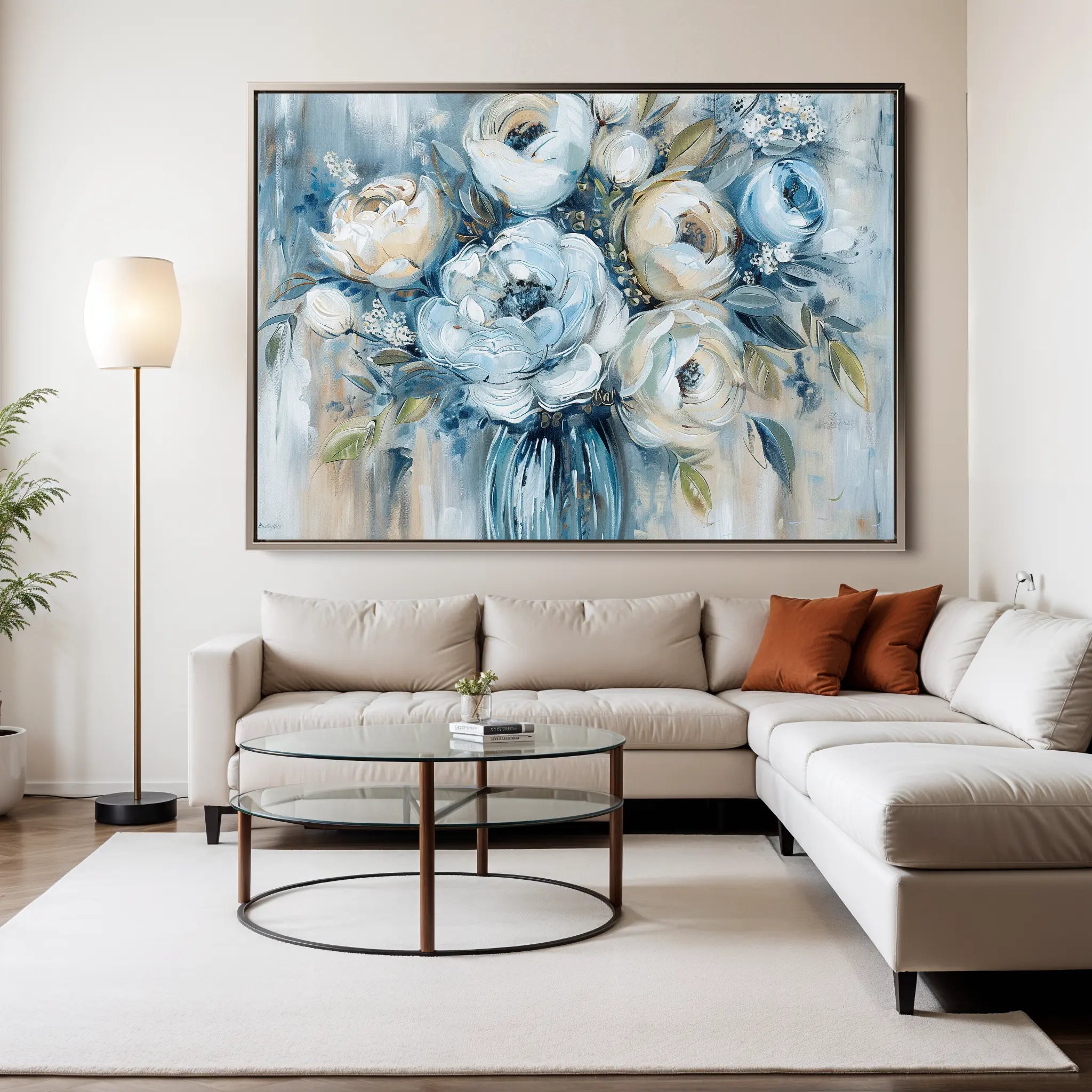 Floral Canvas Wall Art WAD807-F 90 x 60 cm / Stretched on hidden frame