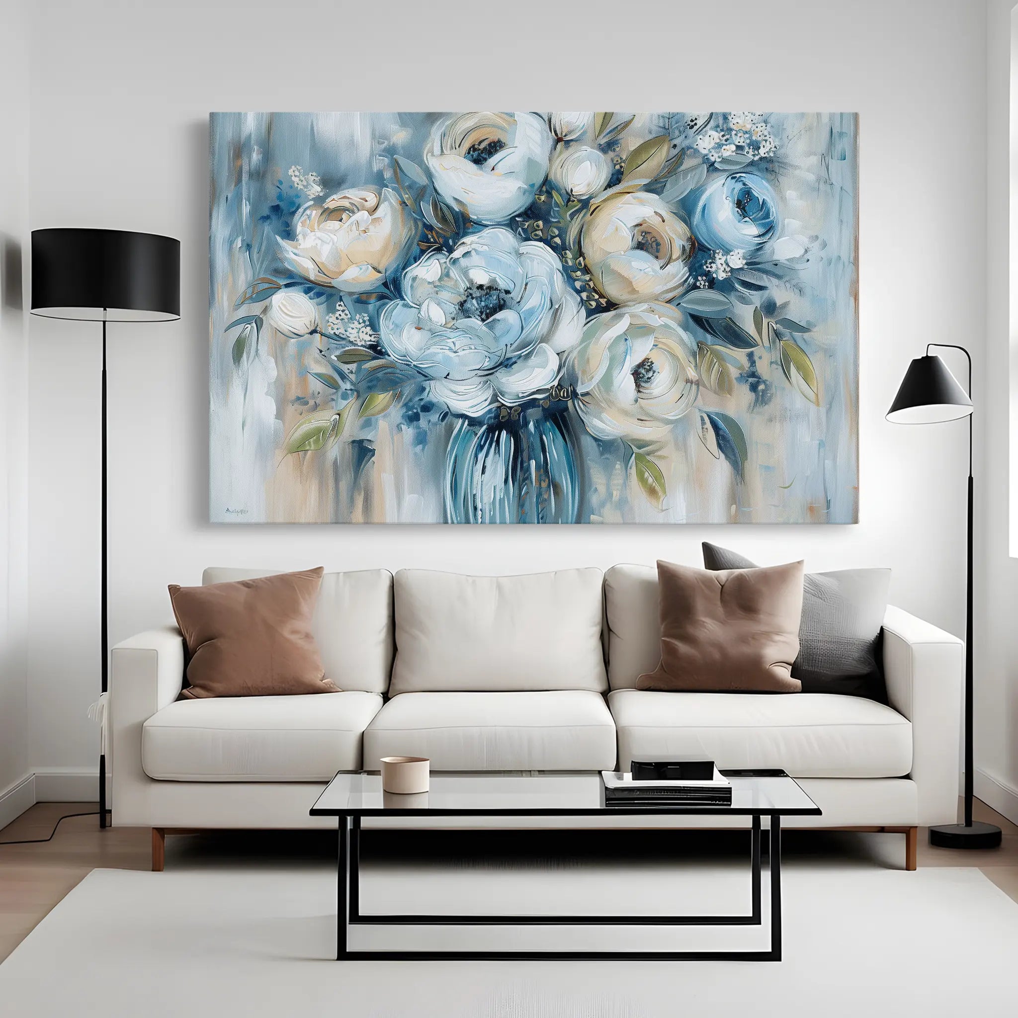 Floral Canvas Wall Art WAD807-F 90 x 60 cm / Stretched on hidden frame