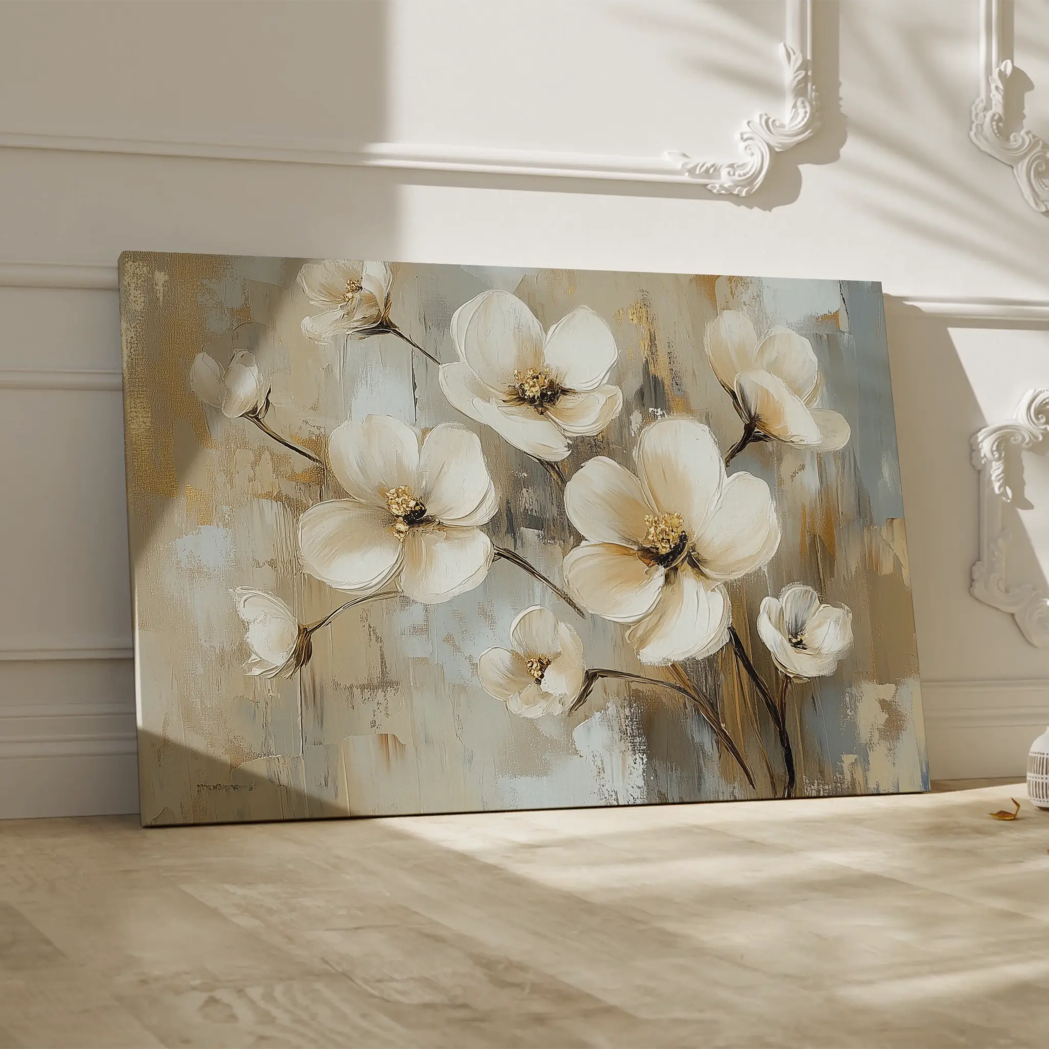 Floral Canvas Wall Art WAD808-F 90 x 60 cm / Stretched on hidden frame