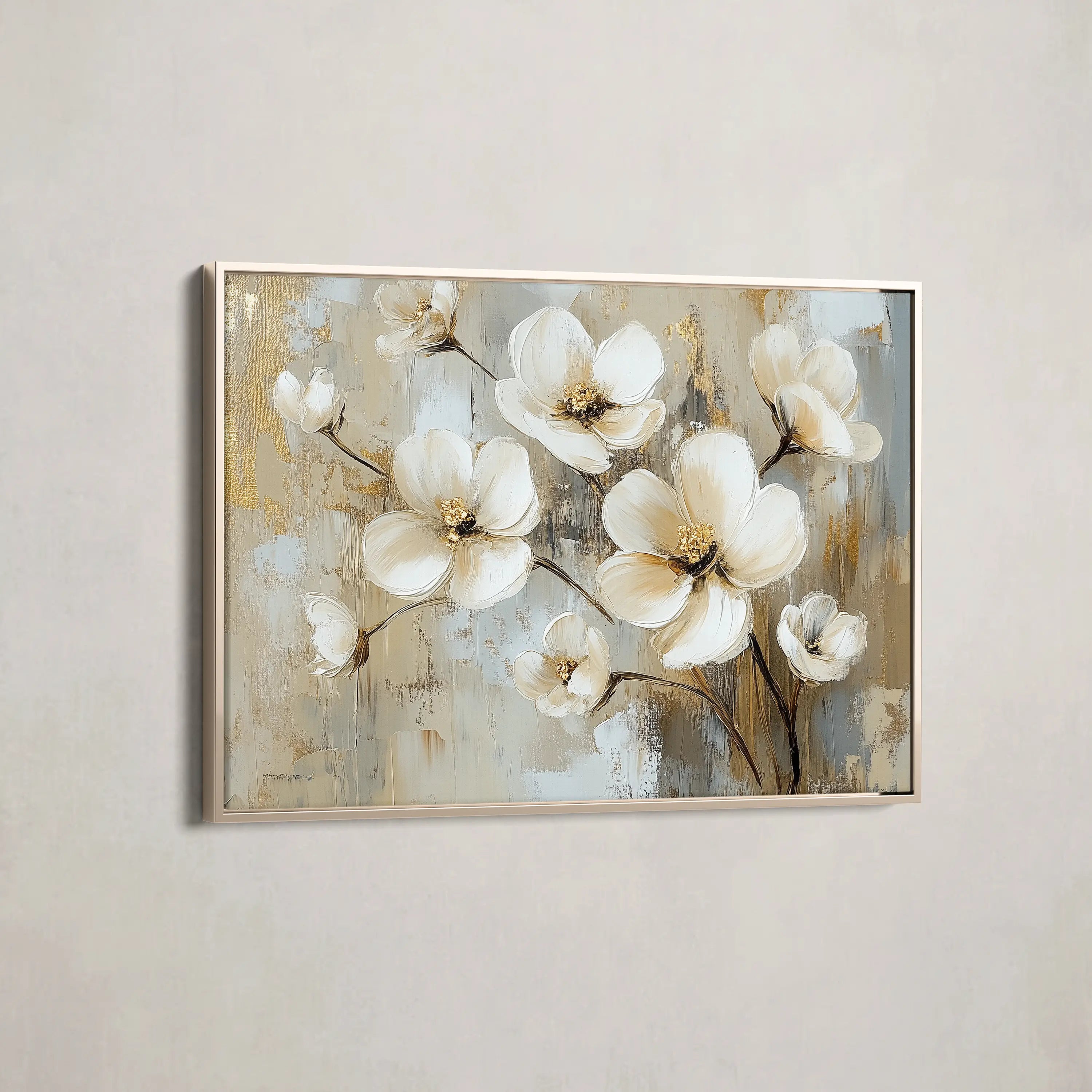 Floral Canvas Wall Art WAD808-F 90 x 60 cm / Stretched on hidden frame