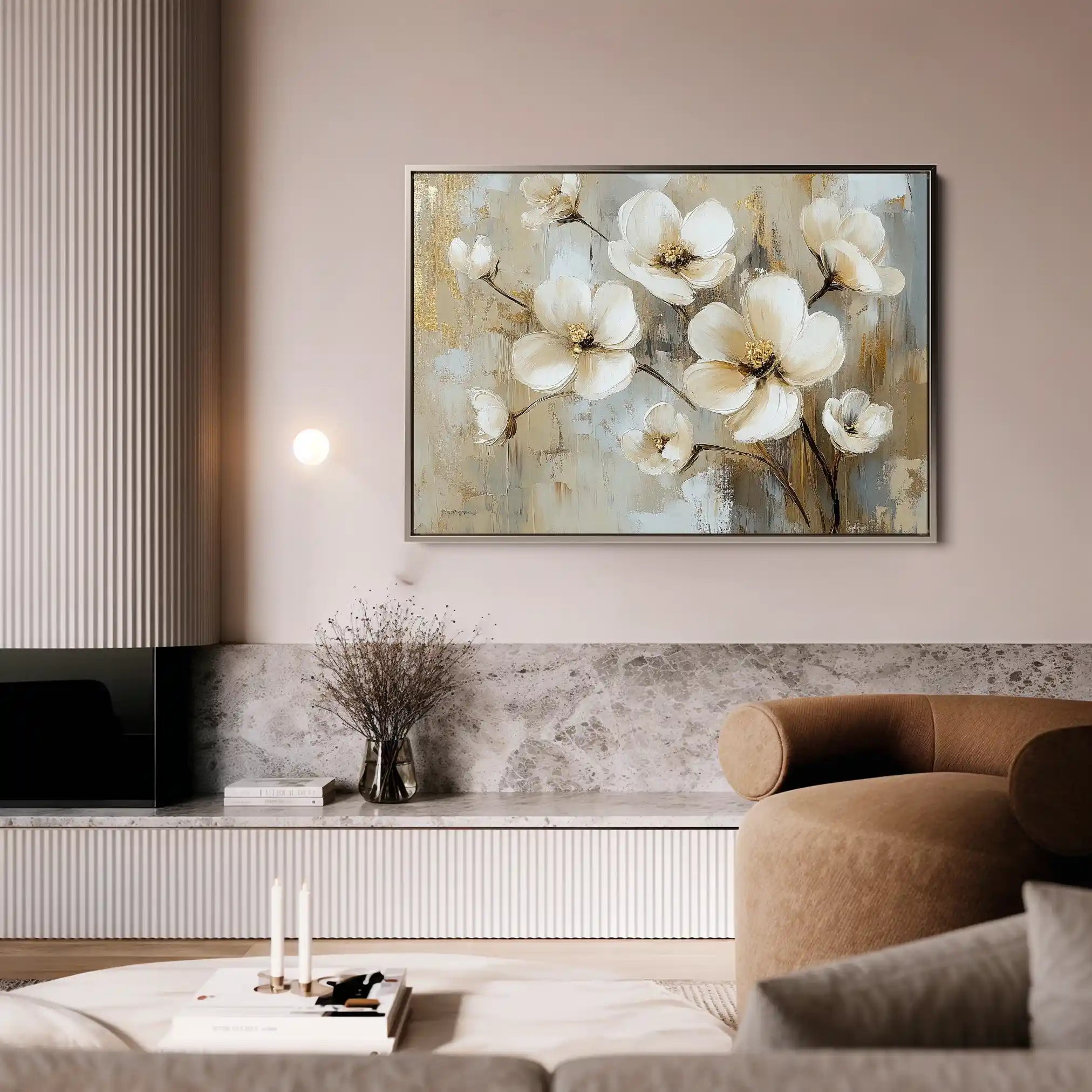 Floral Canvas Wall Art WAD808-F 90 x 60 cm / Stretched on hidden frame