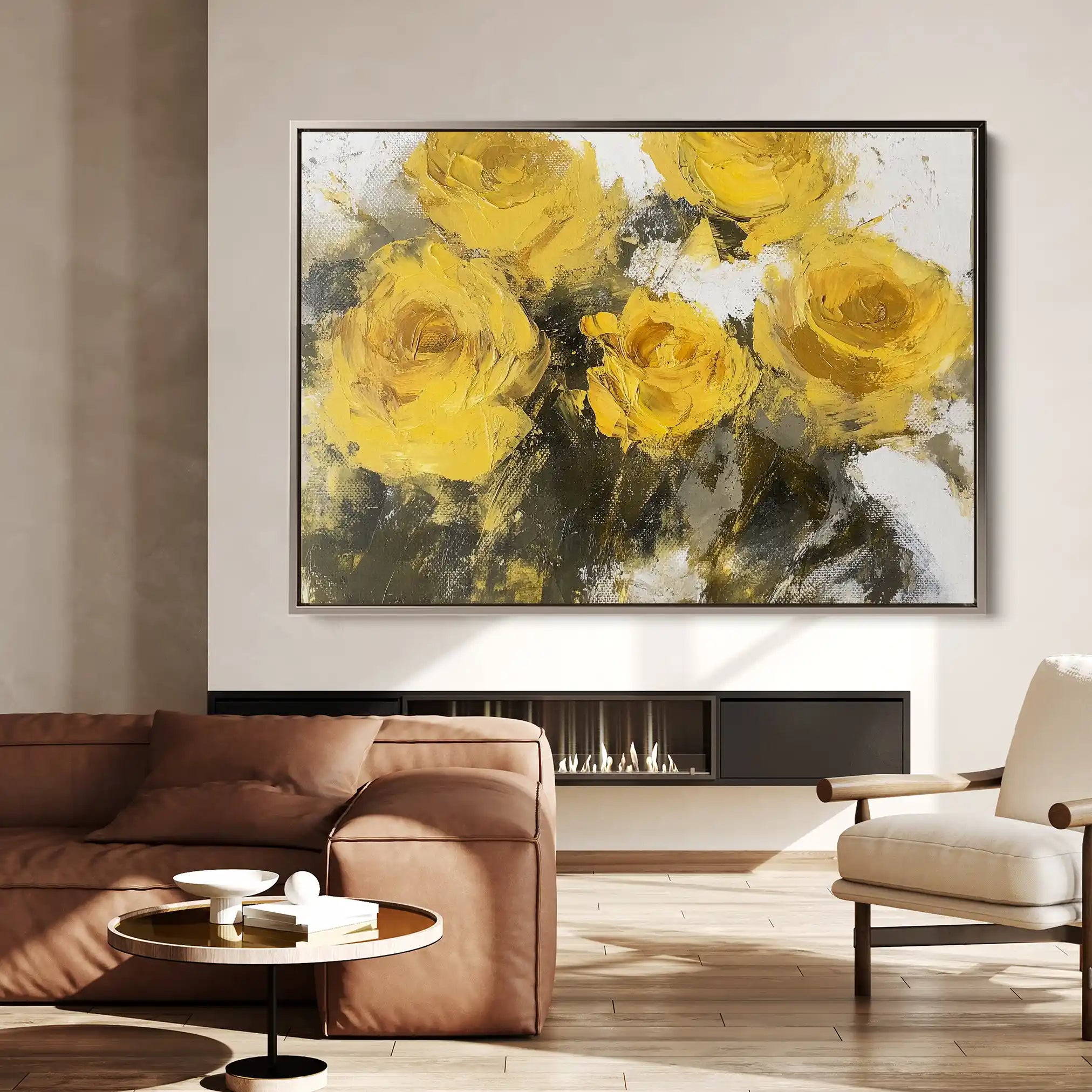 Floral Canvas Wall Art WAD809-F 90 x 60 cm / Stretched on hidden frame