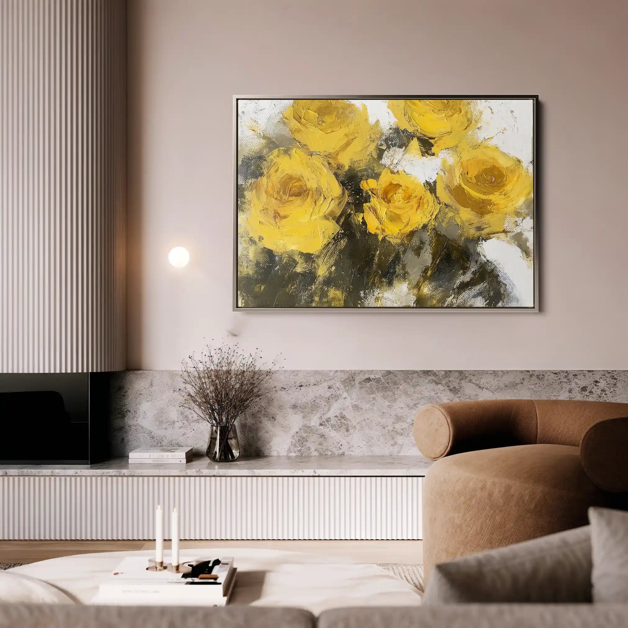 Floral Canvas Wall Art WAD809-F 90 x 60 cm / Stretched on hidden frame