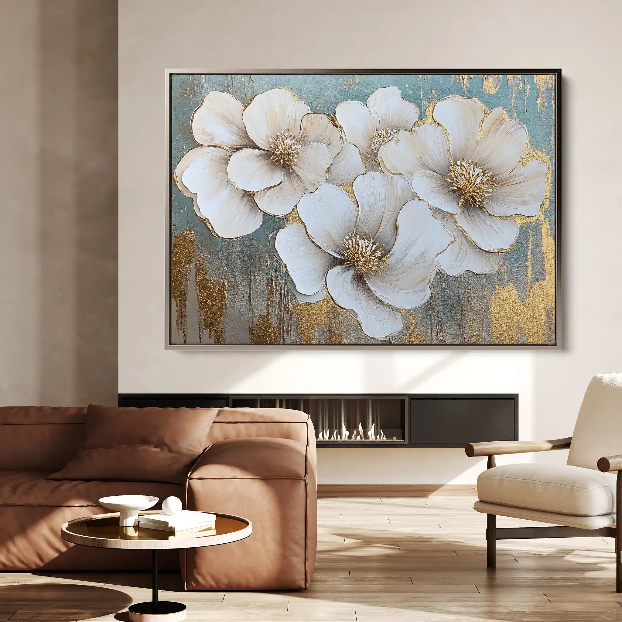 Floral Canvas Wall Art WAD810-F 90 x 60 cm / Stretched on hidden frame