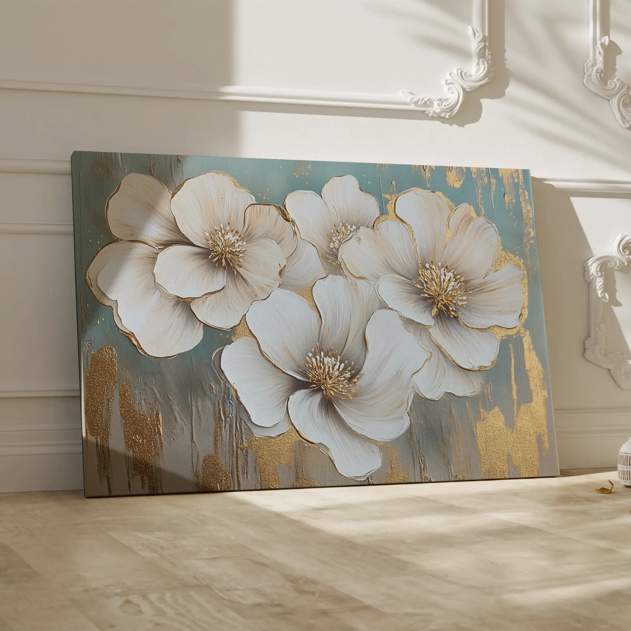 Floral Canvas Wall Art WAD810-F 90 x 60 cm / Stretched on hidden frame