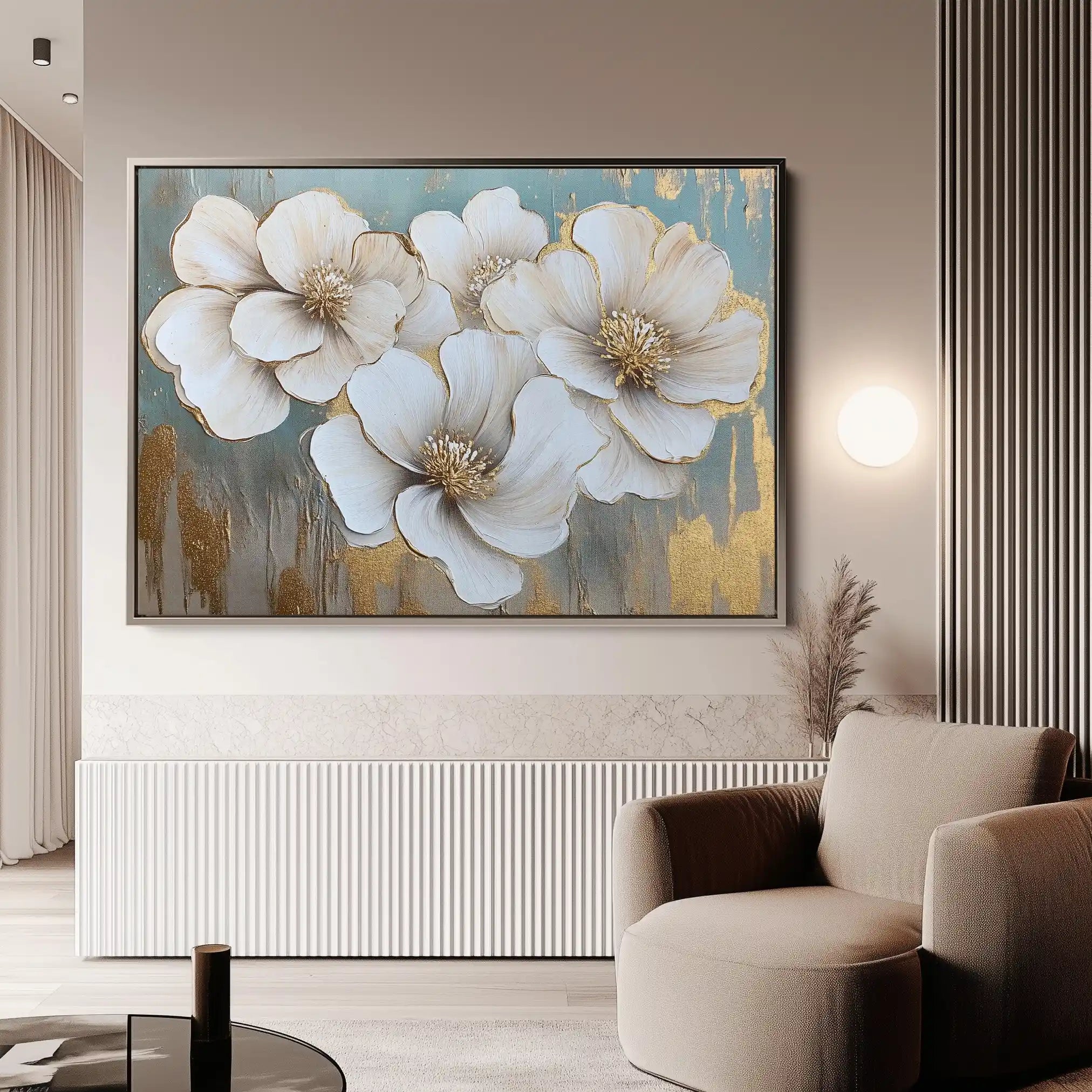 Floral Canvas Wall Art WAD810-F 90 x 60 cm / Stretched on hidden frame