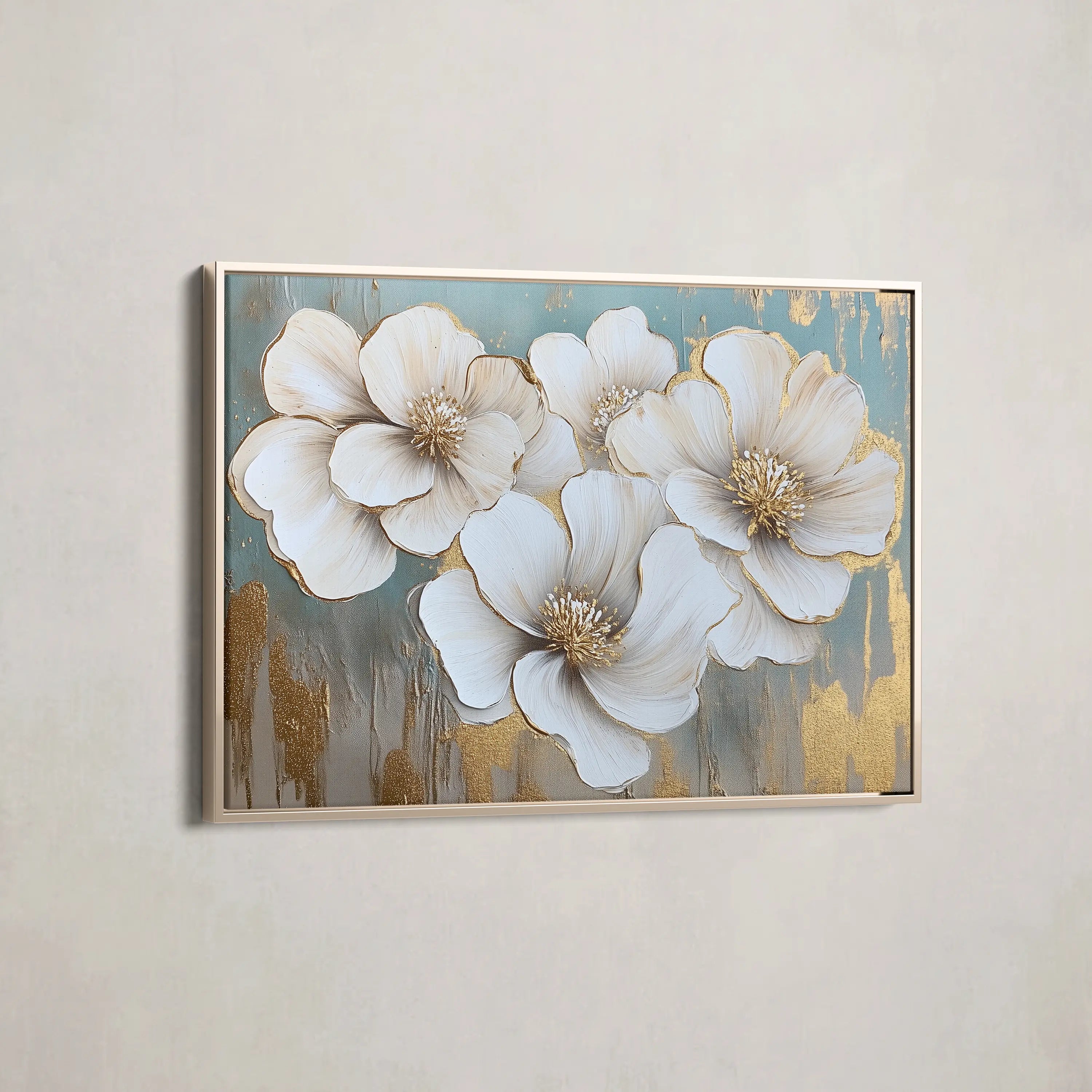 Floral Canvas Wall Art WAD810-F 90 x 60 cm / Stretched on hidden frame