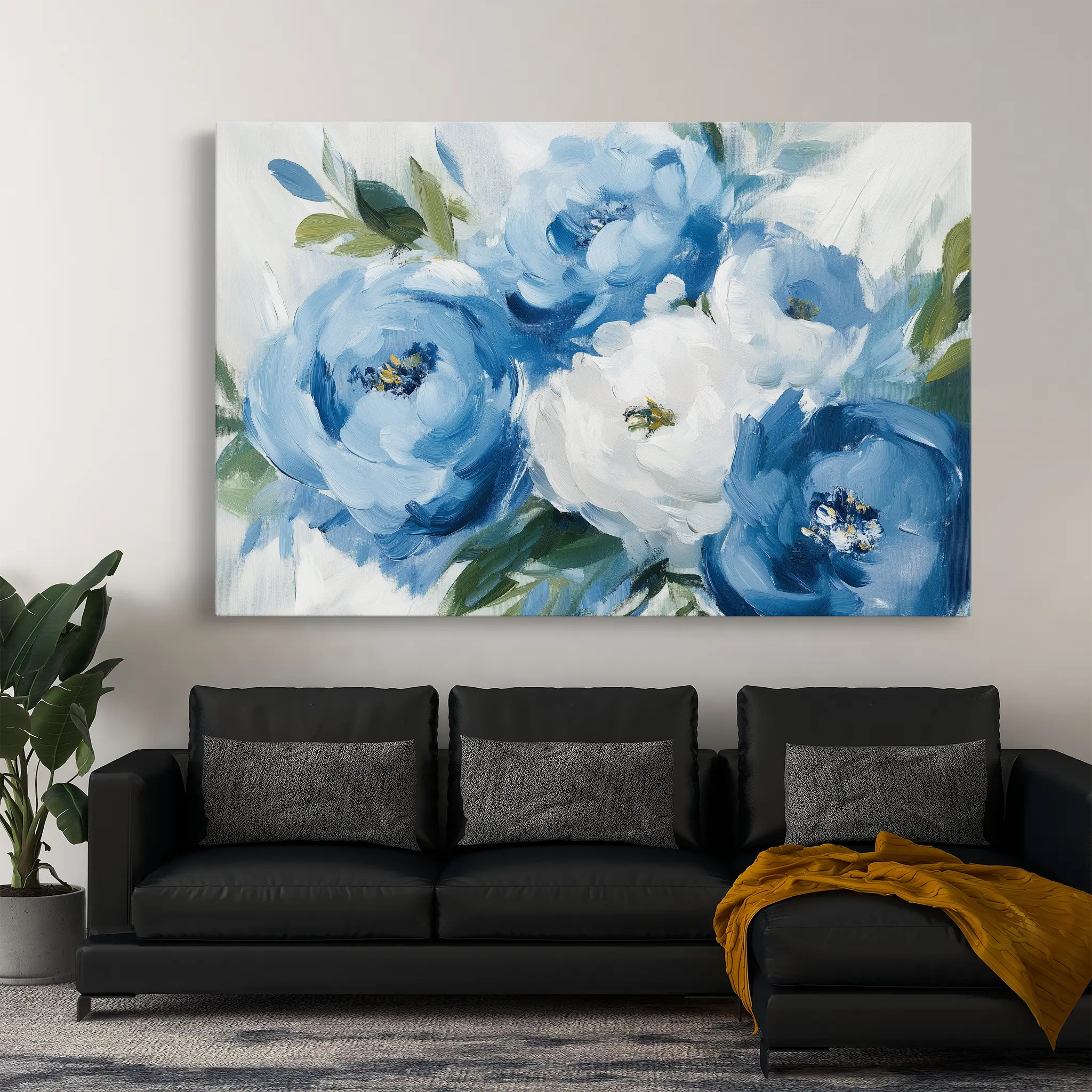 Floral Canvas Wall Art WAD811-F 90 x 60 cm / Stretched on hidden frame