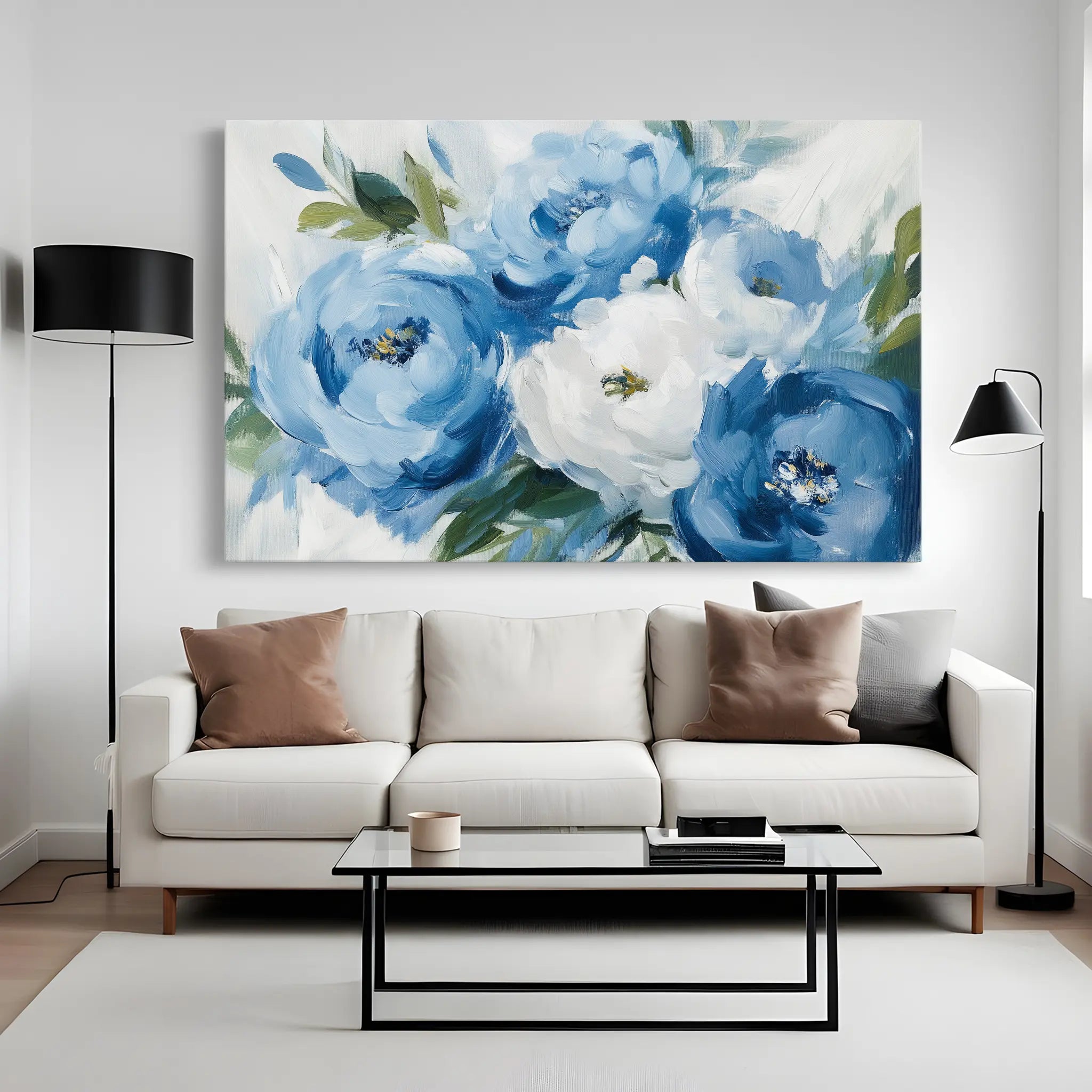 Floral Canvas Wall Art WAD811-F 90 x 60 cm / Stretched on hidden frame